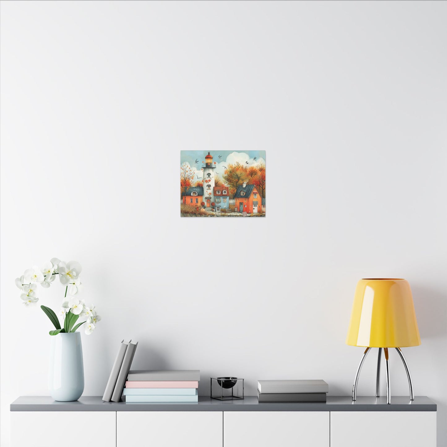 Charming Fall Village Canvas Collection #8