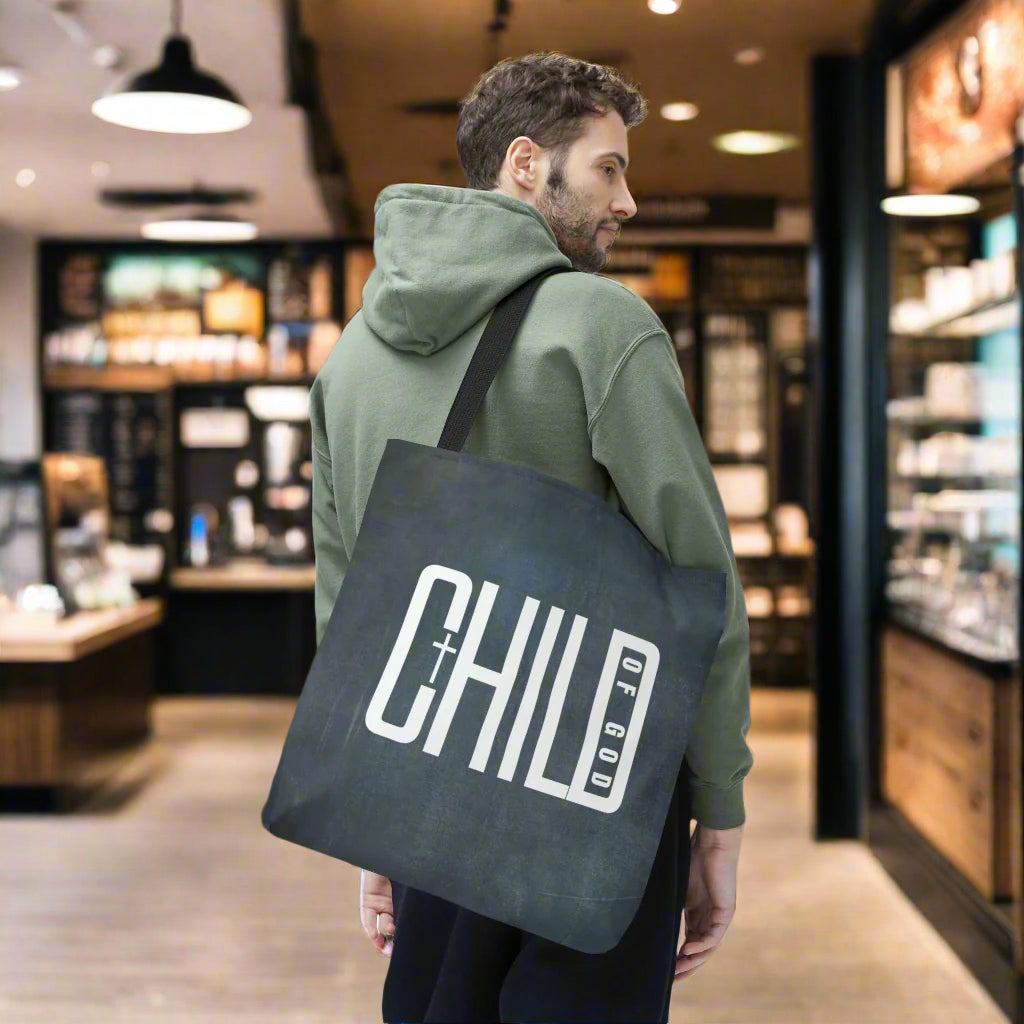 Child of God Blue Tote Bag