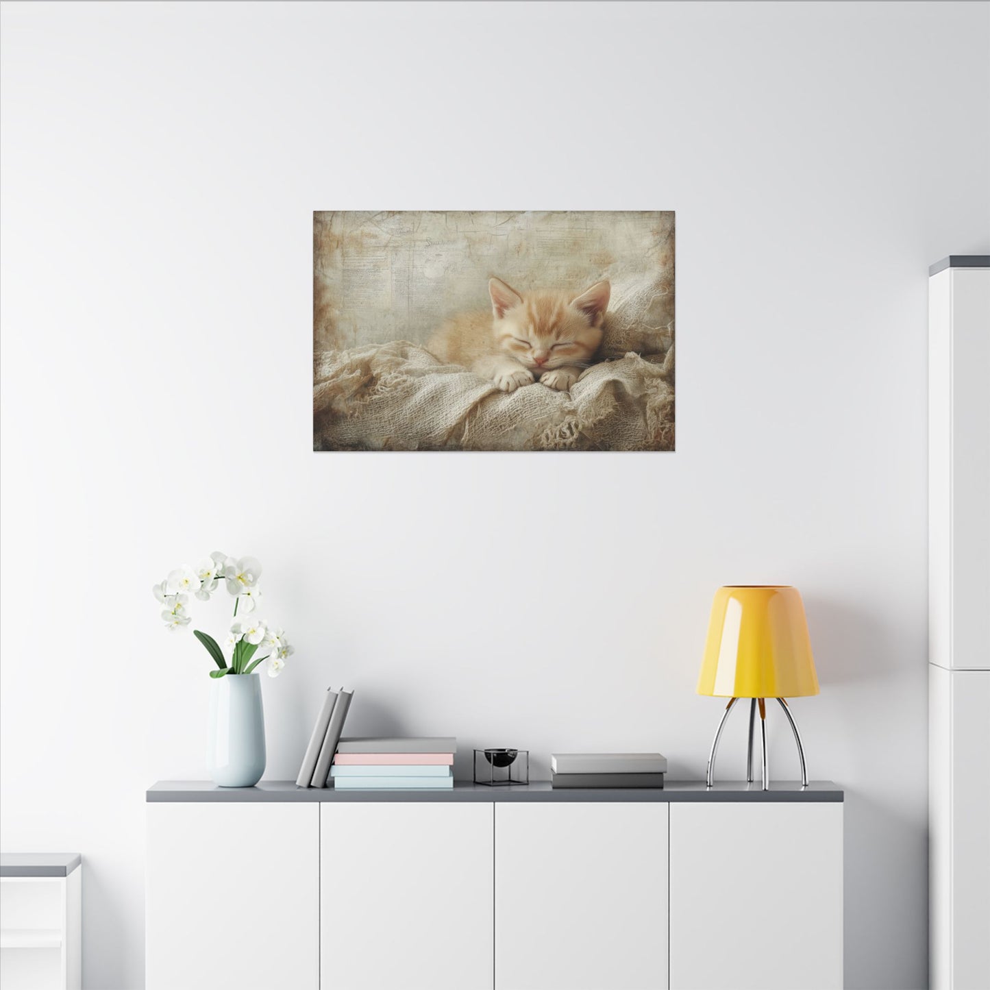 Cat Nap Canvas Wall Art
