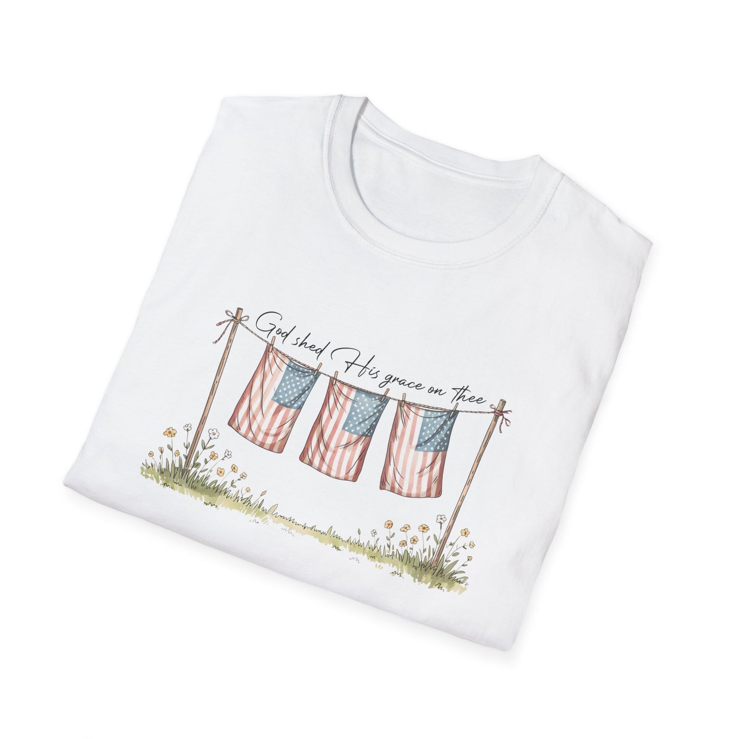 God Shed His Grace Softstyle T-Shirt