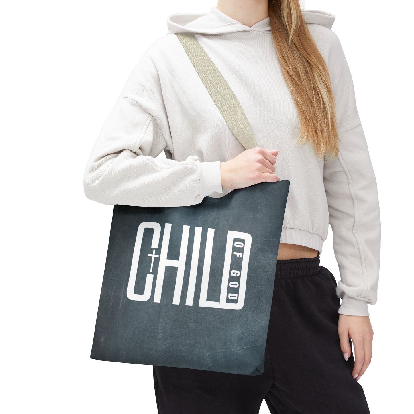 Child of God Blue Tote Bag