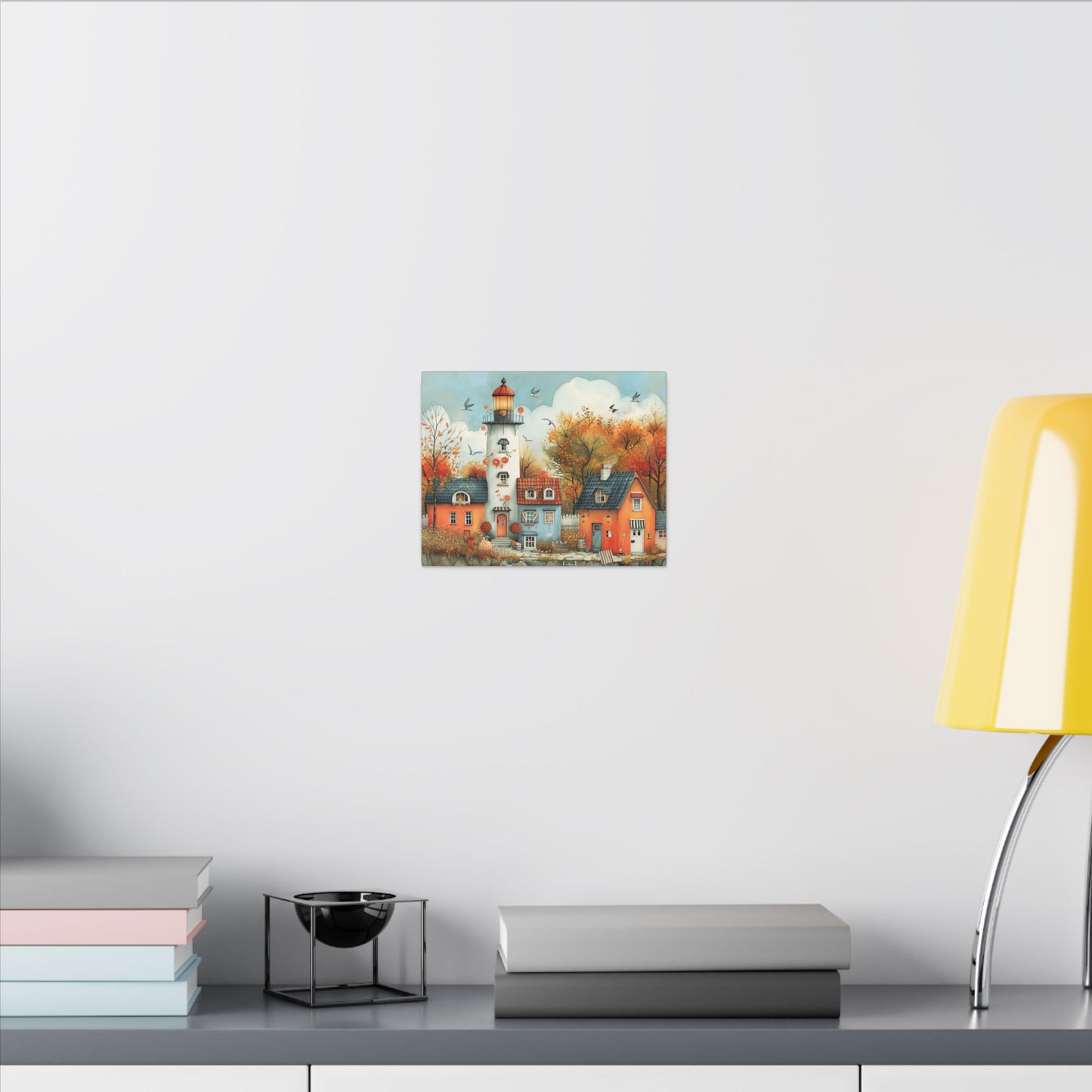 Charming Fall Village Canvas Collection #8