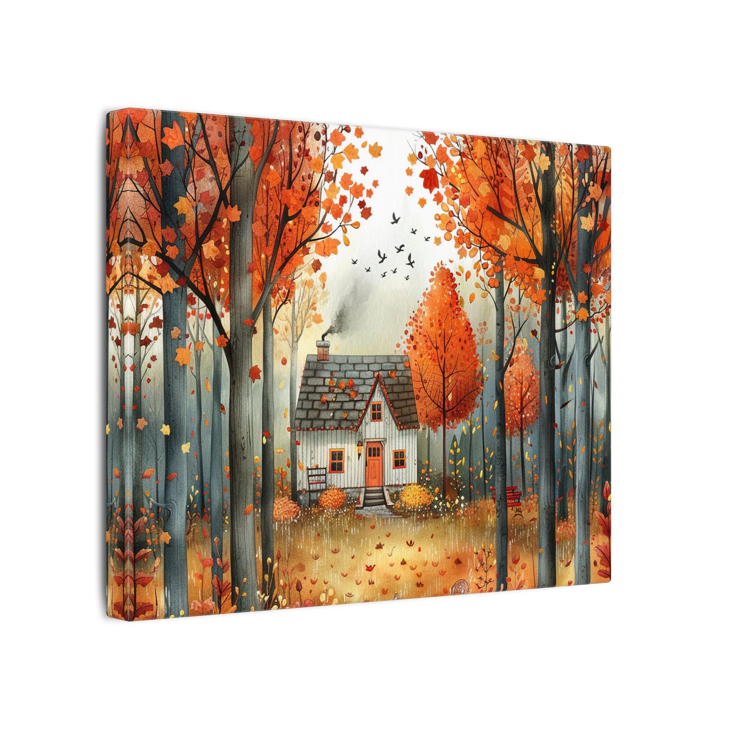 Charming Fall Village Canvas Collection #9