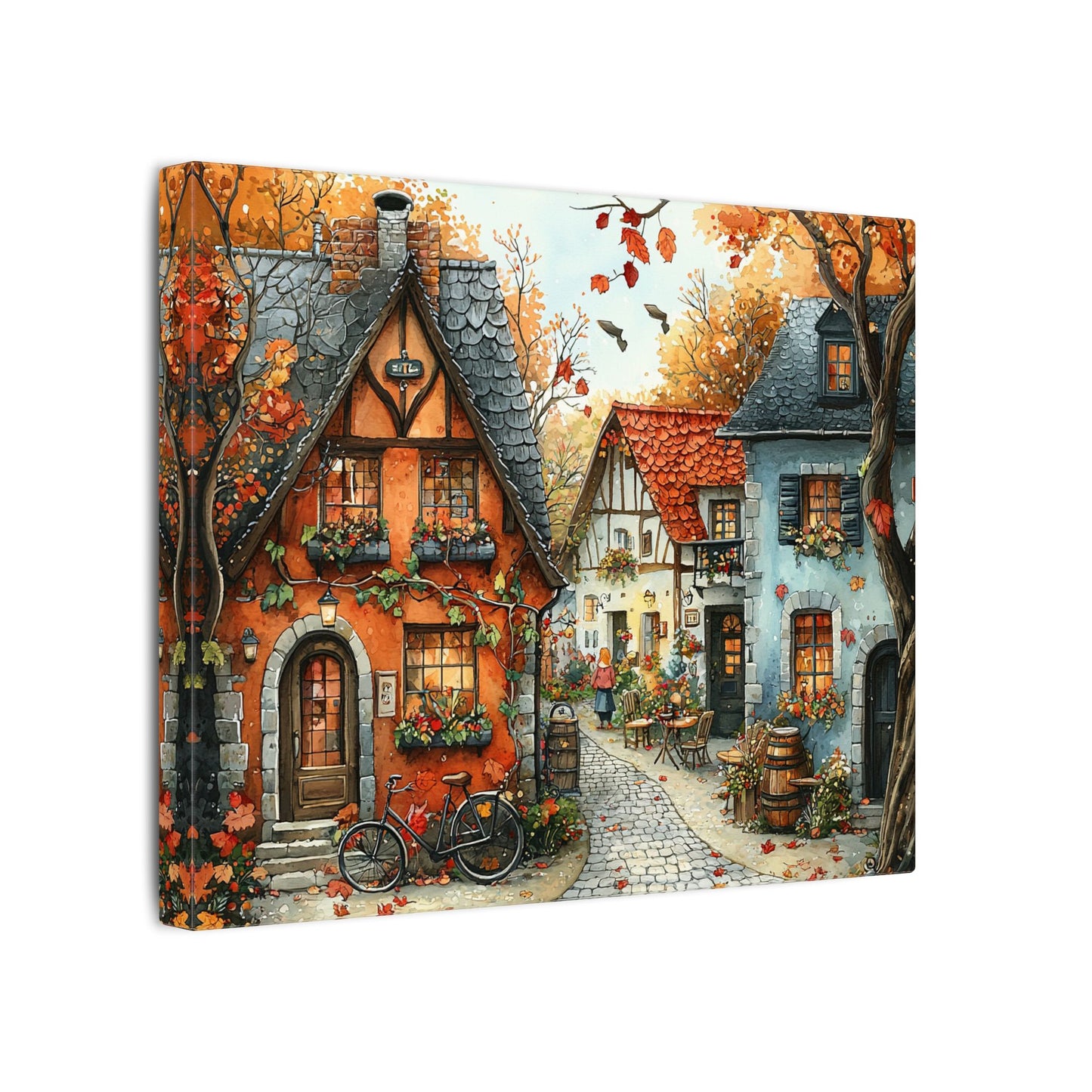 Charming Fall Village Canvas Collection #5