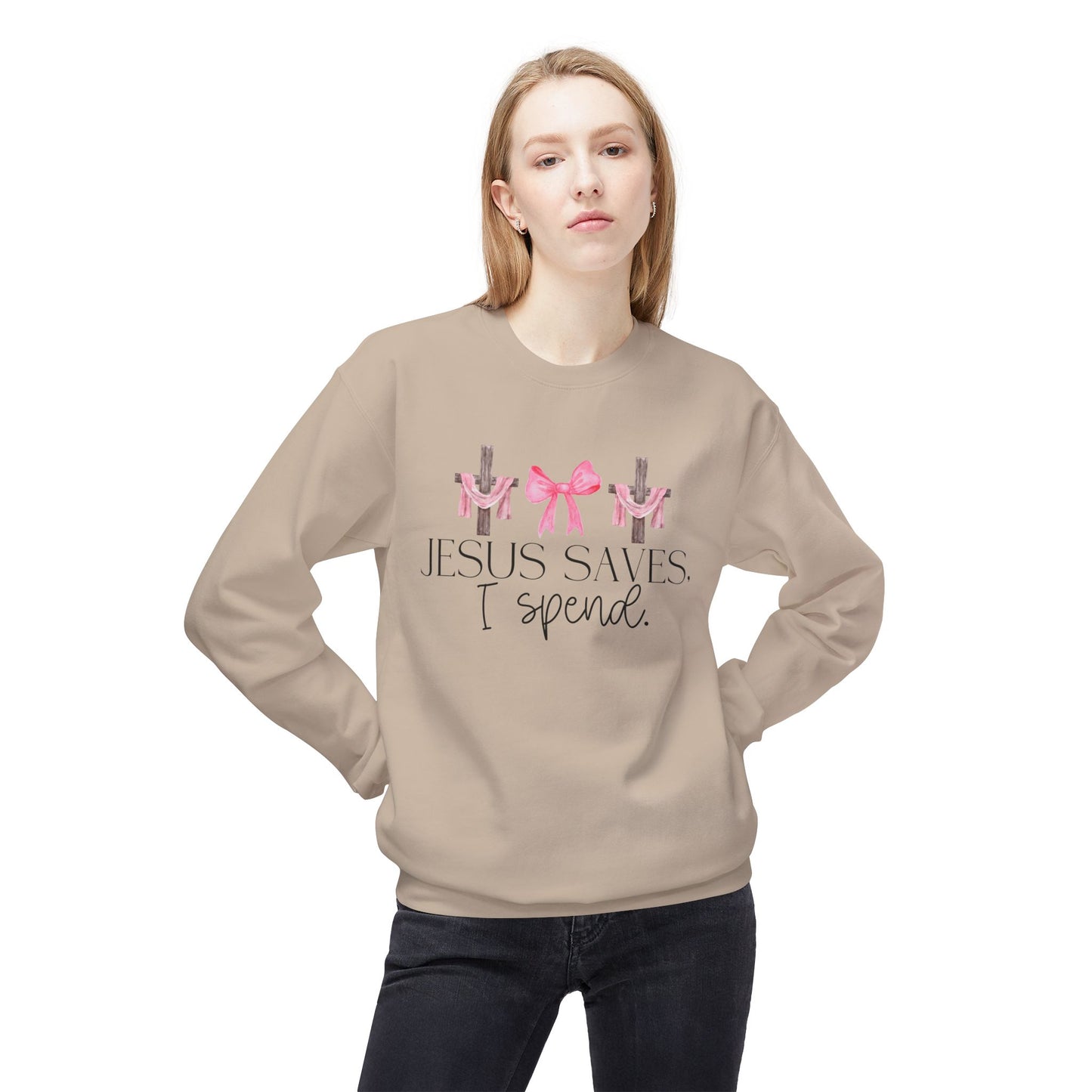 Jesus Saves I Spend Soft Style Sweatshirt