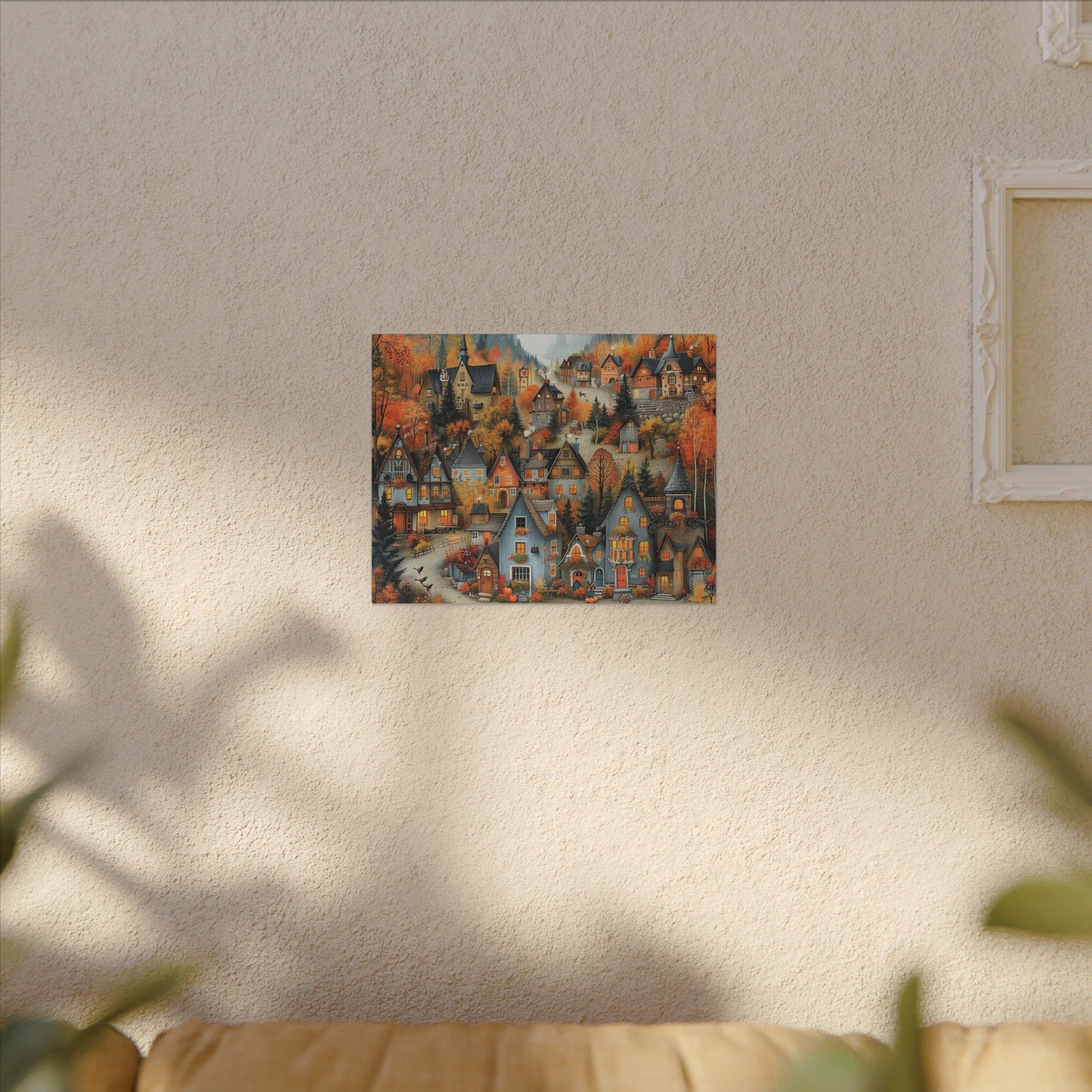 Charming Fall Village Canvas Collection #10