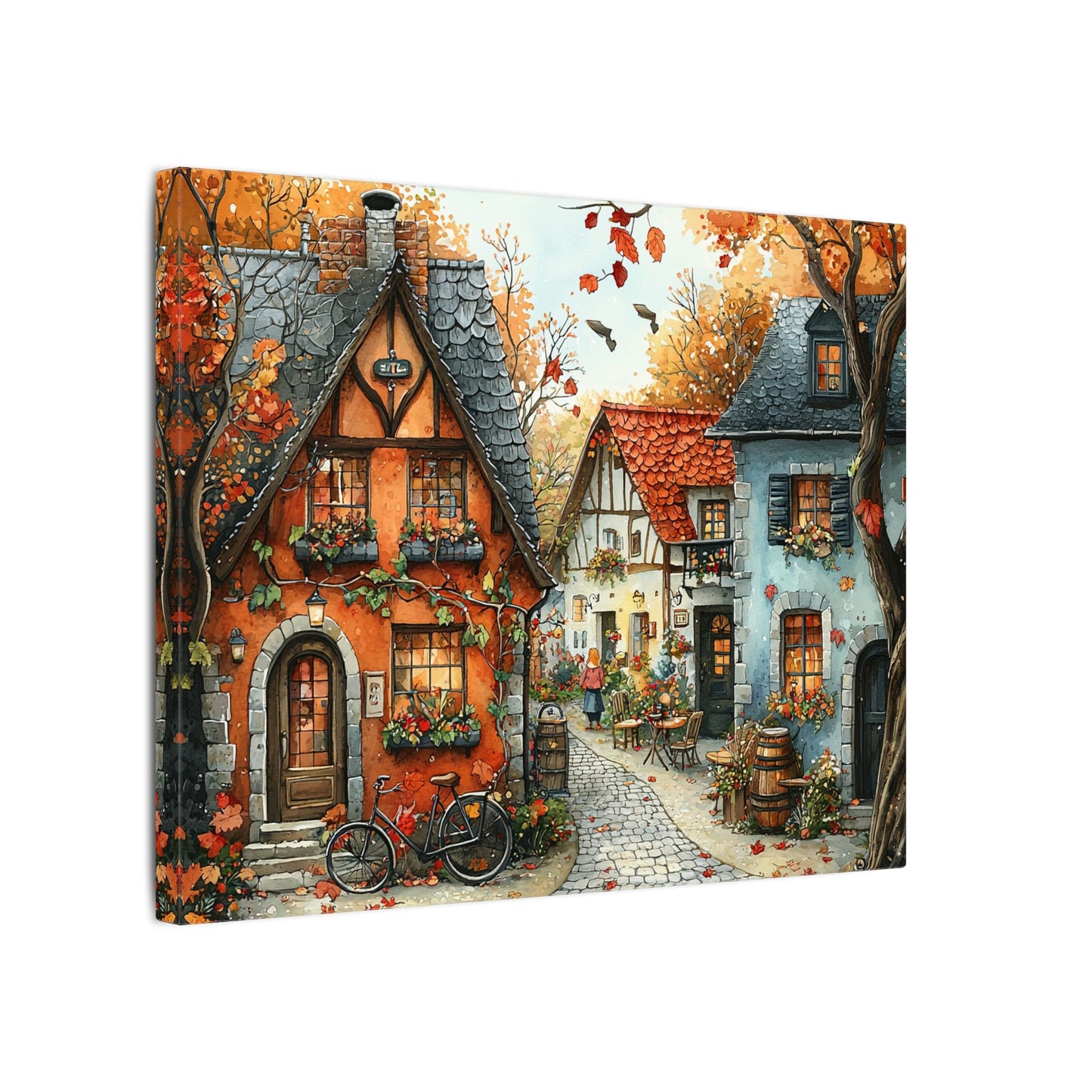 Charming Fall Village Canvas Collection #5