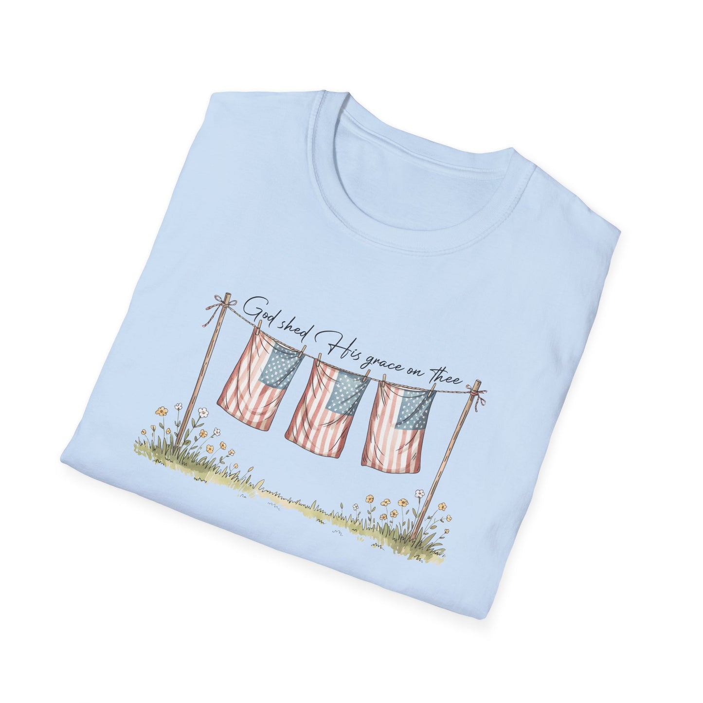 God Shed His Grace Softstyle T-Shirt