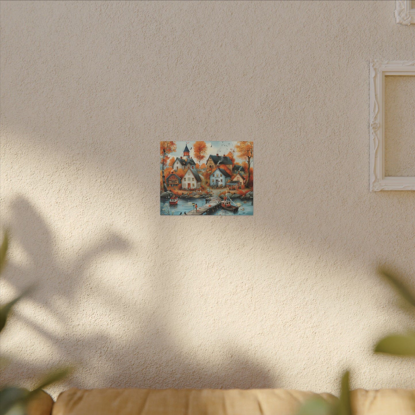 Charming Fall Village Canvas Collection #12