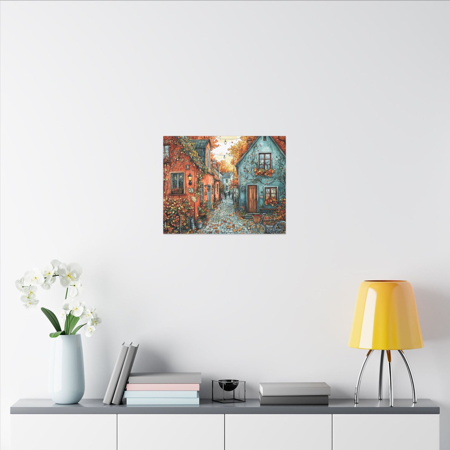 Charming Fall Village Canvas Collection #3