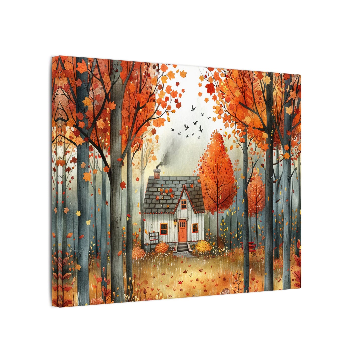 Charming Fall Village Canvas Collection #9