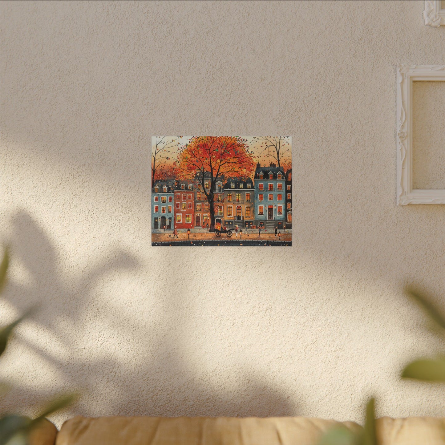 Charming Fall Village Canvas #6