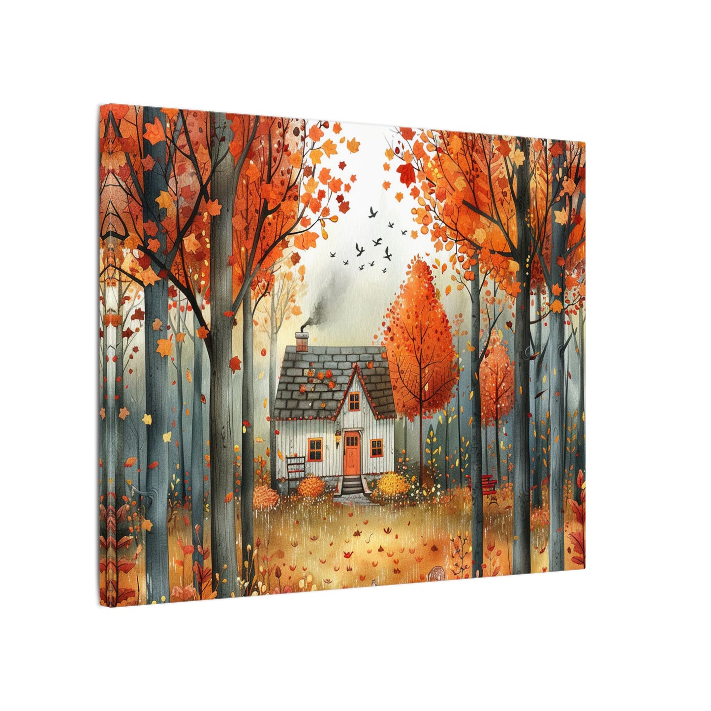 Charming Fall Village Canvas Collection #9