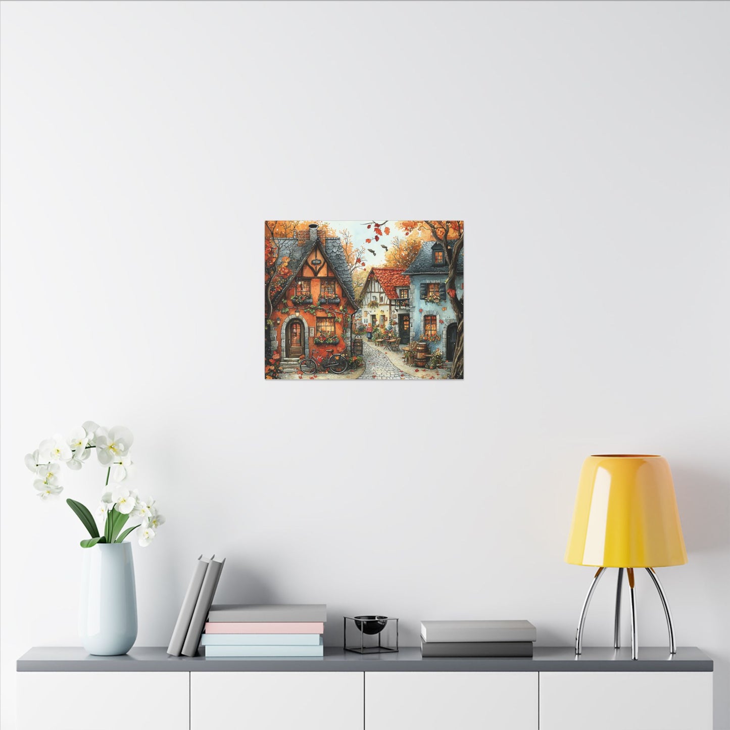 Charming Fall Village Canvas Collection #5