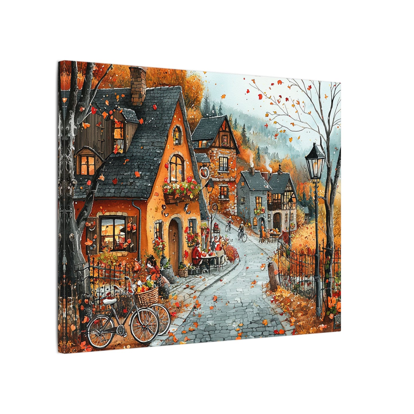 Charming Fall Village Canvas Collection #2