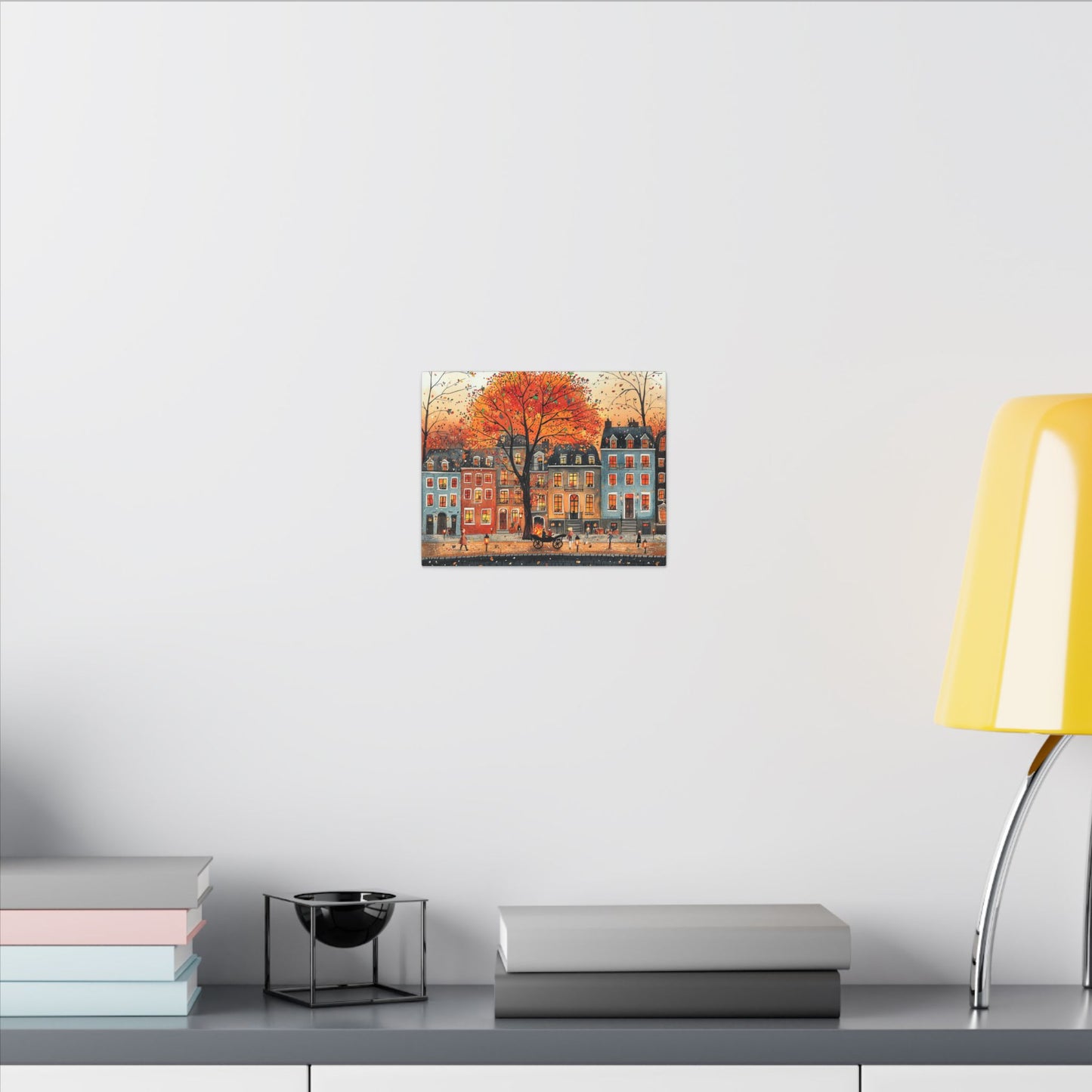 Charming Fall Village Canvas #6