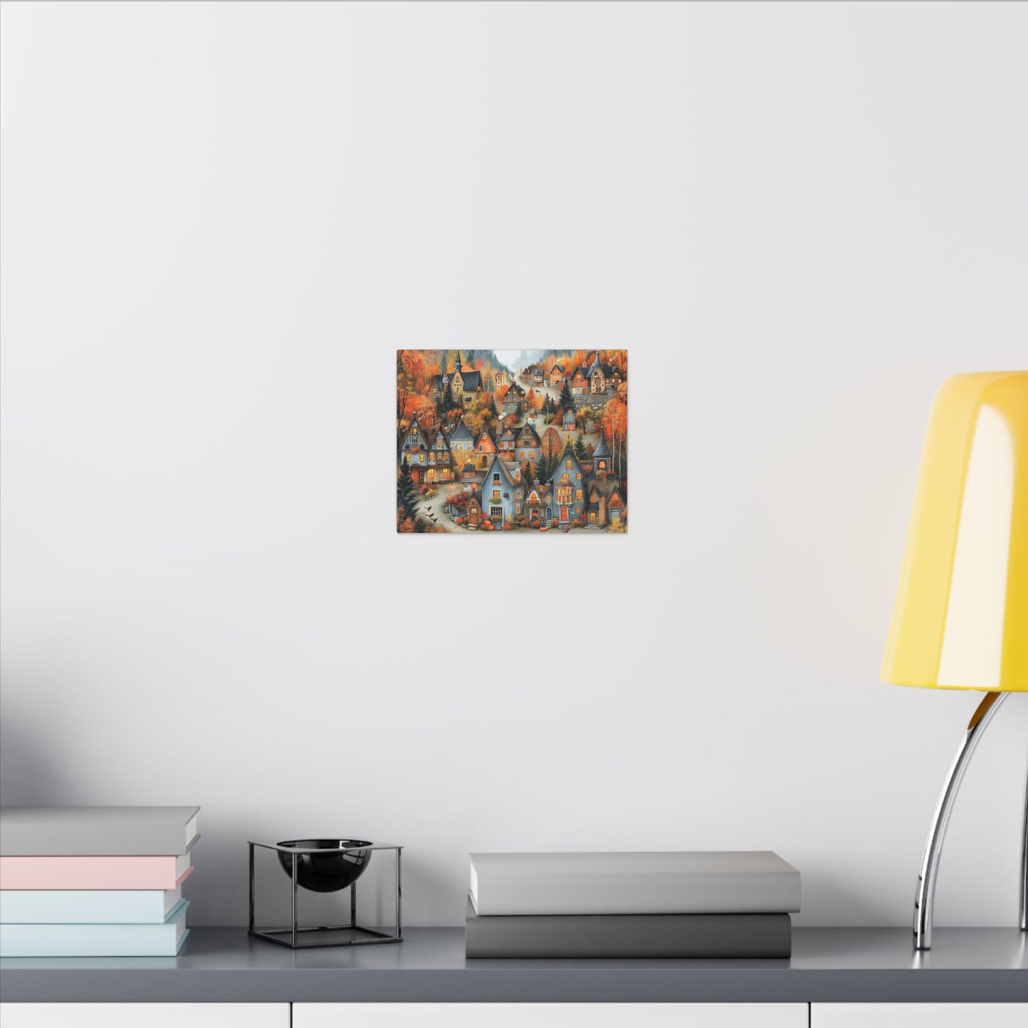 Charming Fall Village Canvas Collection #10