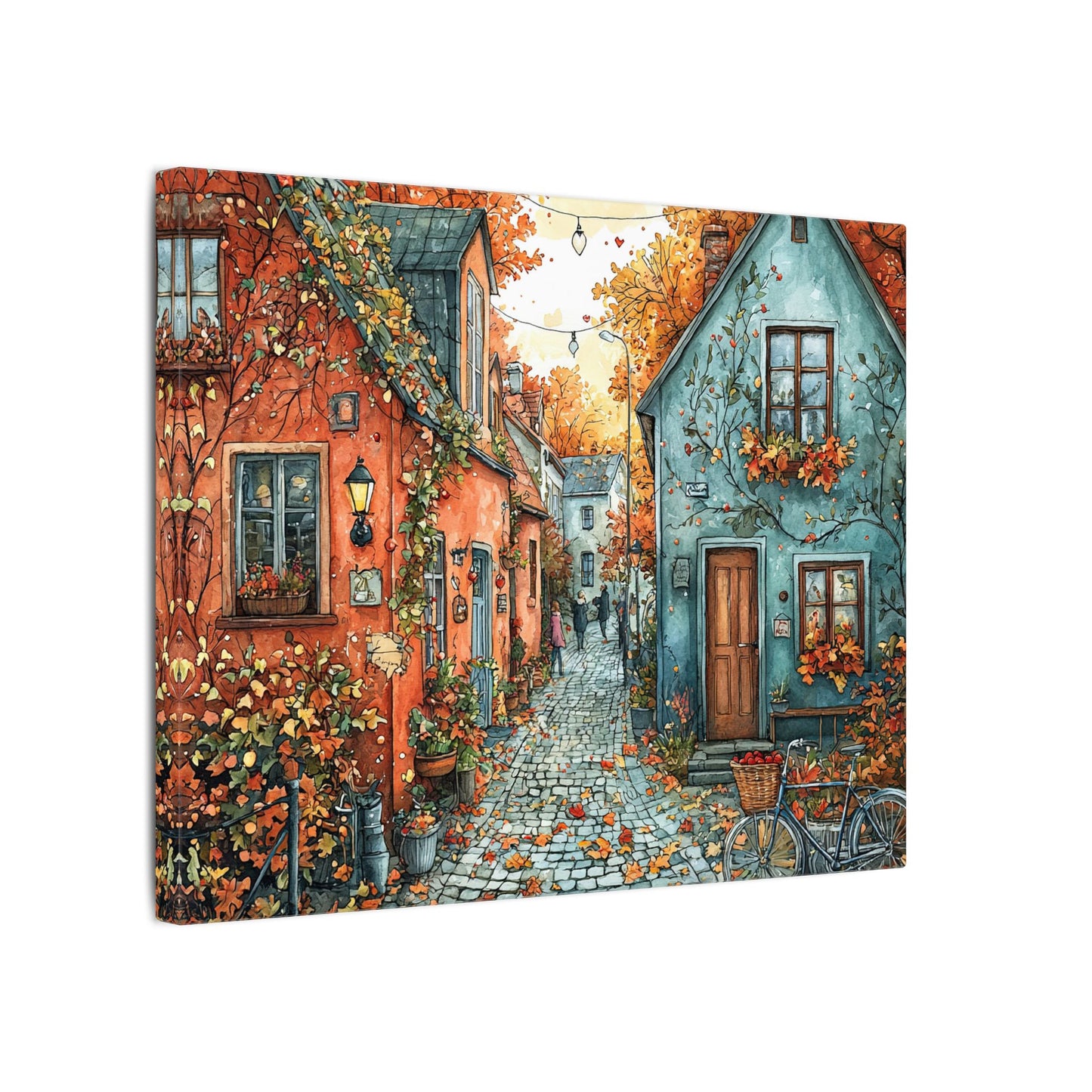 Charming Fall Village Canvas Collection #3