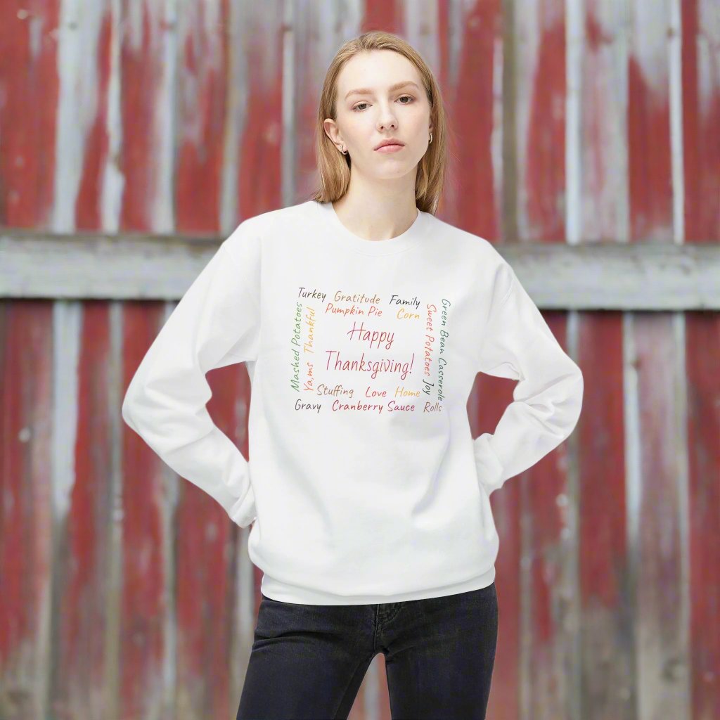 Happy Thanksgiving Fleece Sweatshirt