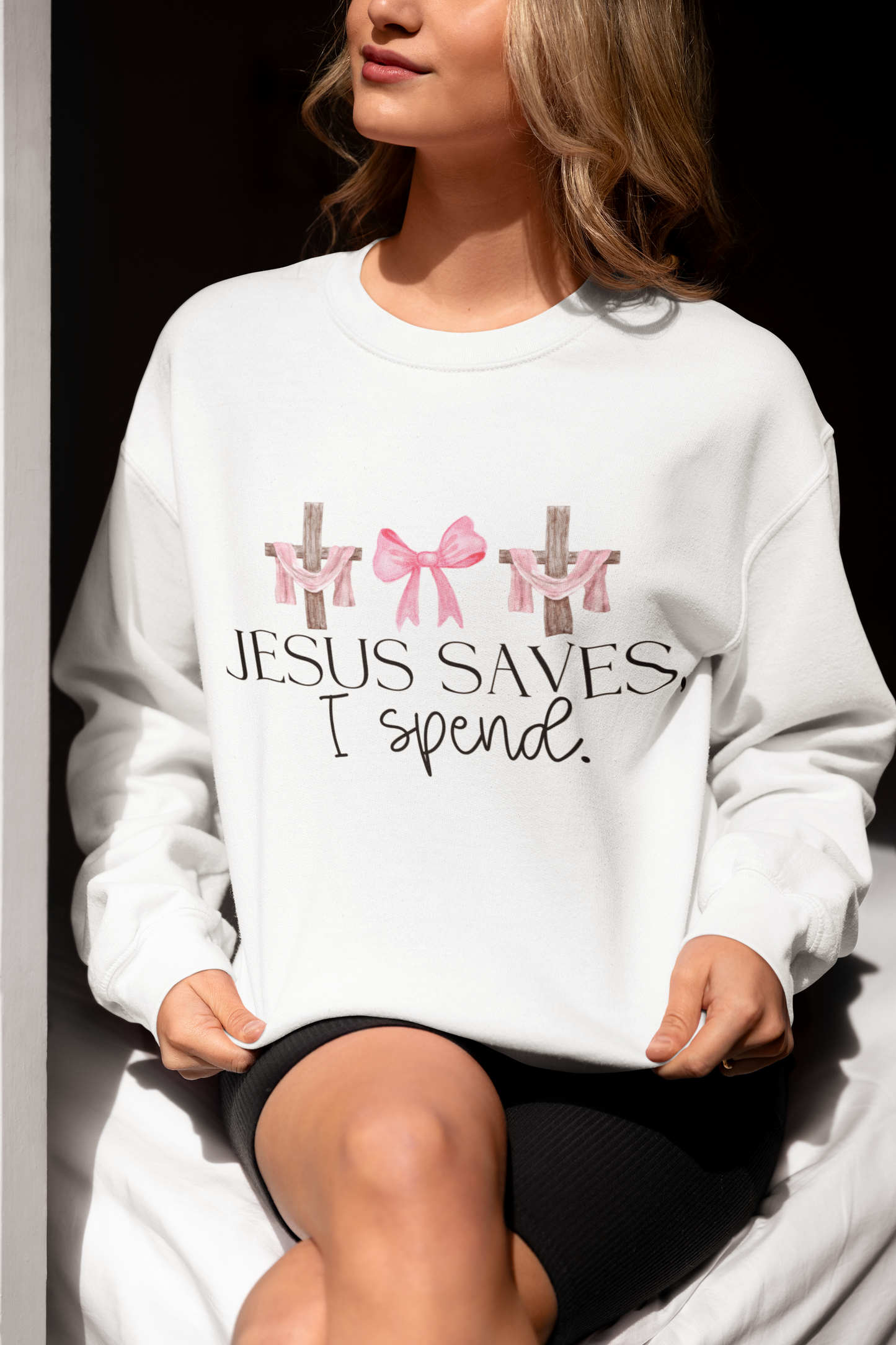 Jesus Saves I Spend Soft Style Sweatshirt