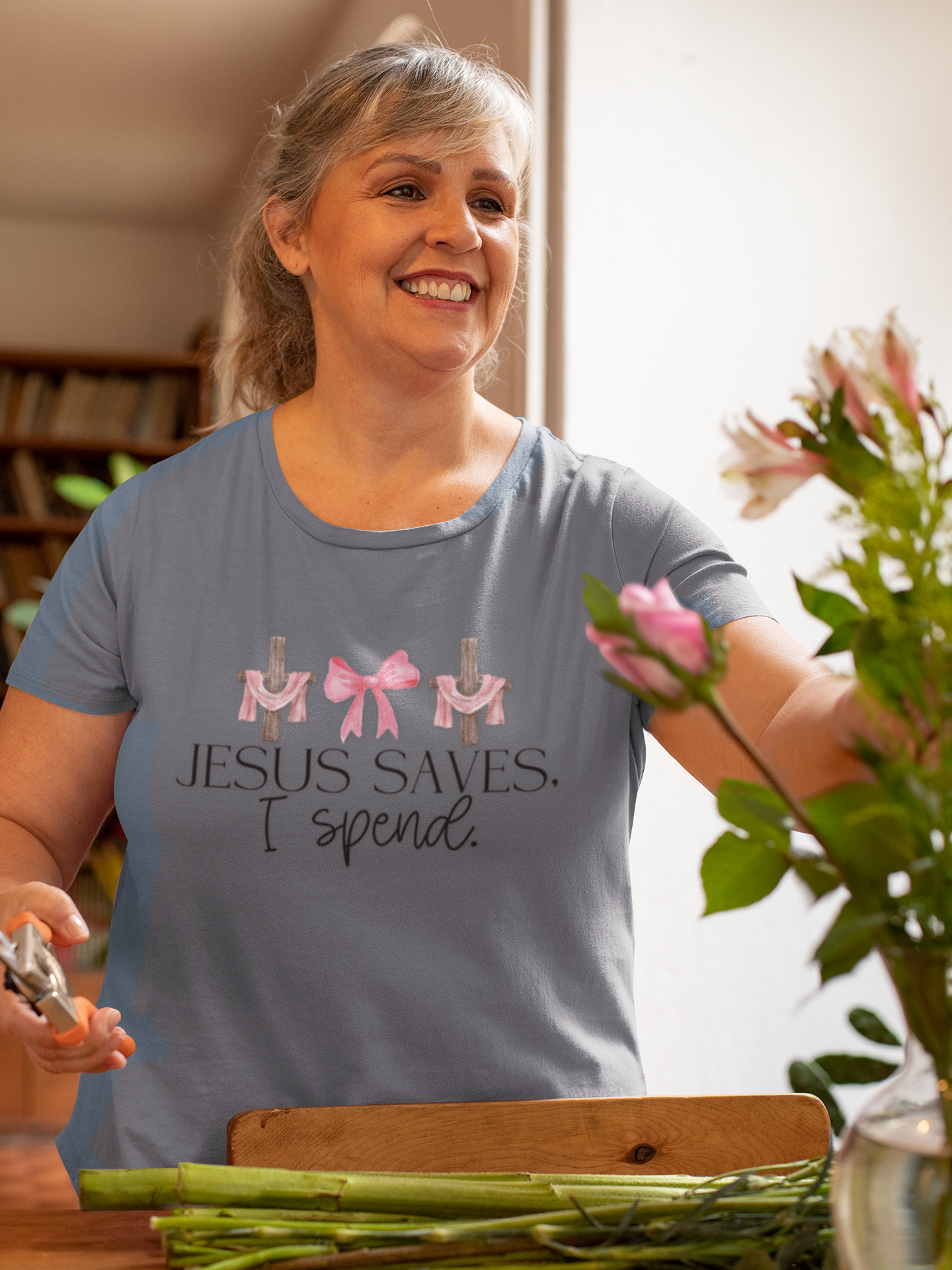 Jesus Saves I Spend Soft Style T-Shirt SS