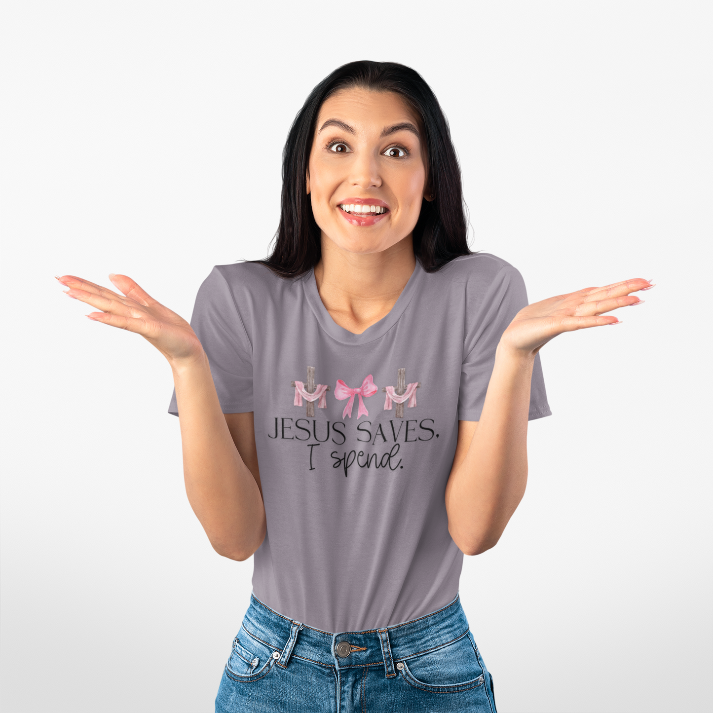 Jesus Saves I Spend Soft Style T-Shirt SS