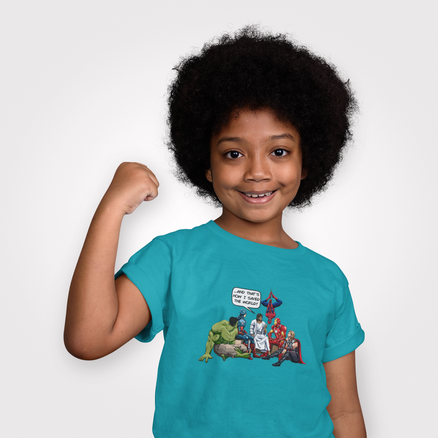 Jesus is the Superhero Kids Heavy Cotton™ Tee