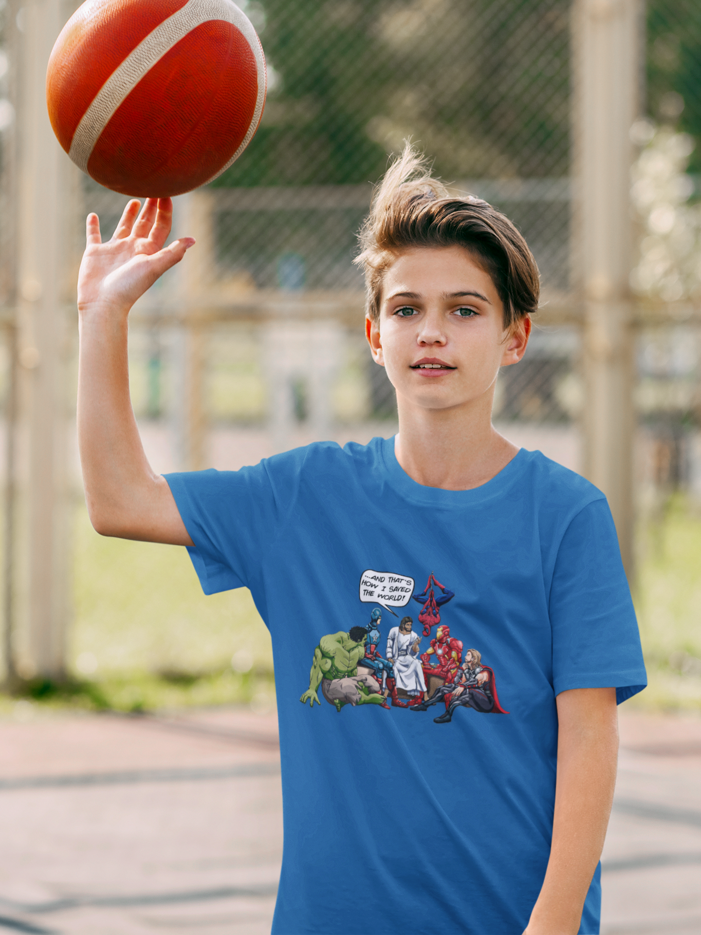 Jesus is the Superhero Kids Heavy Cotton™ Tee