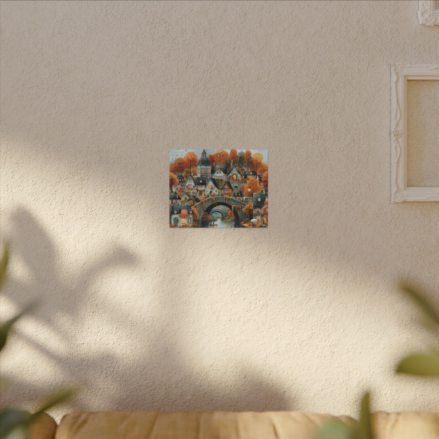 Charming Fall Village Canvas Collection #4