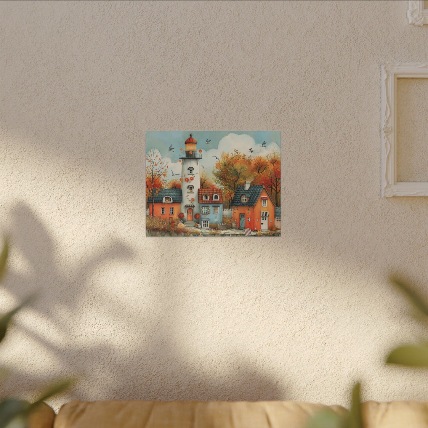 Charming Fall Village Canvas Collection #8