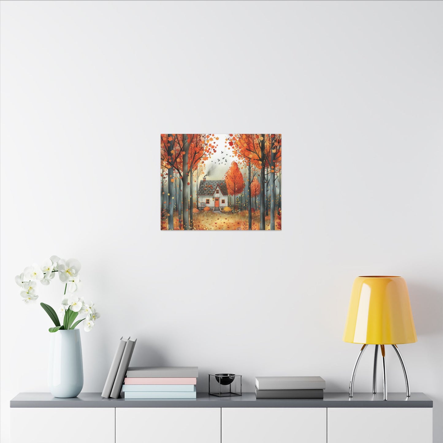 Charming Fall Village Canvas Collection #9