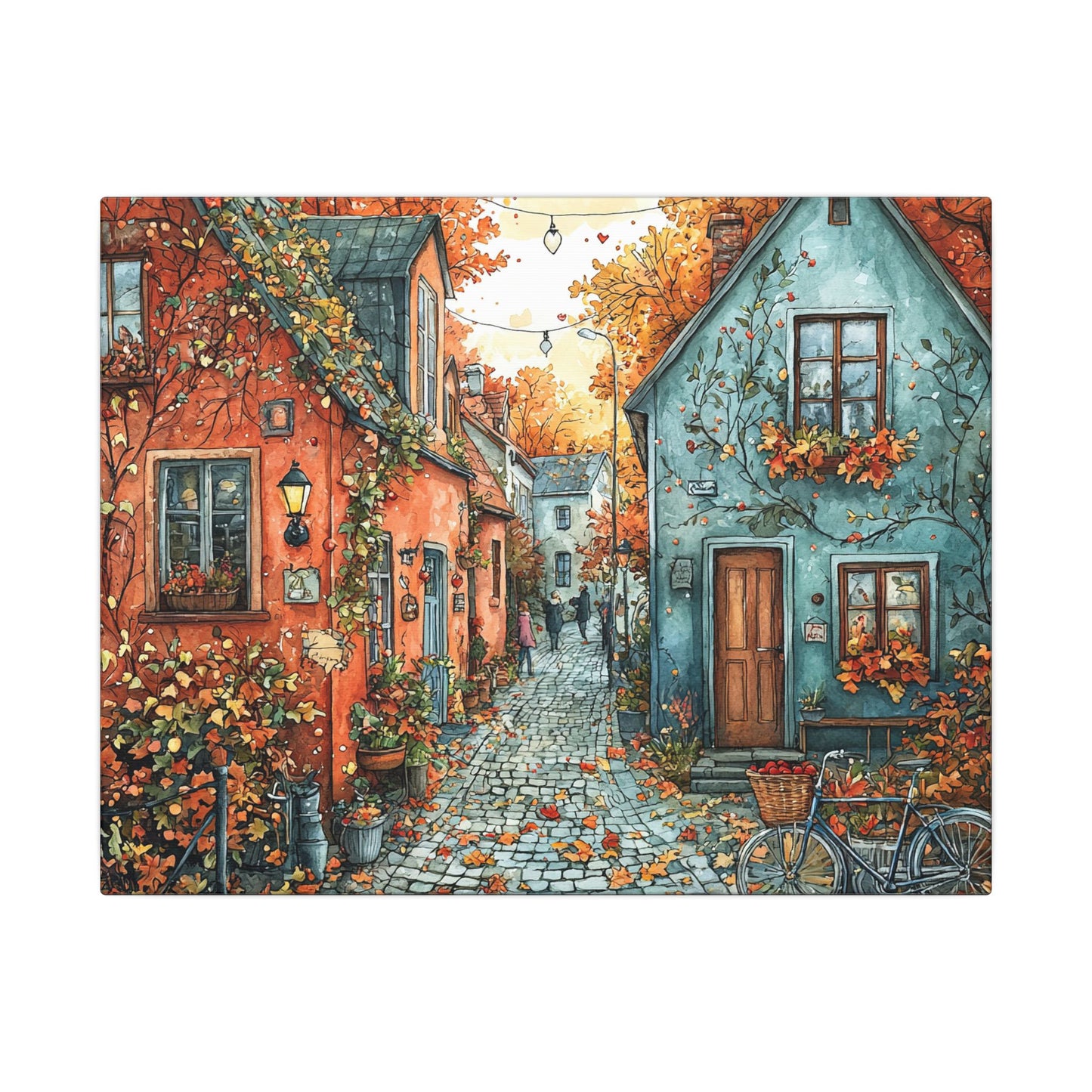 Charming Fall Village Canvas Collection #3