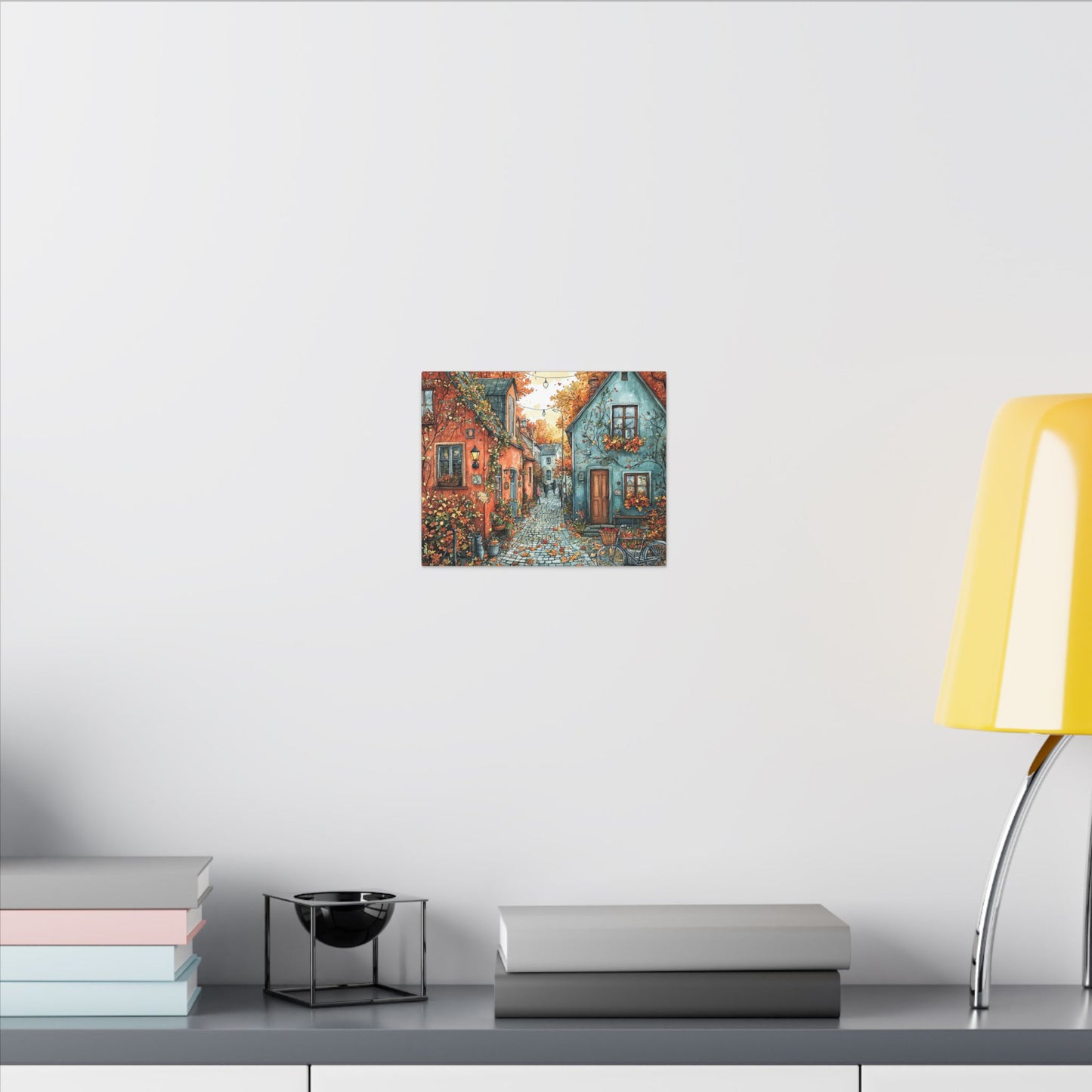 Charming Fall Village Canvas Collection #3
