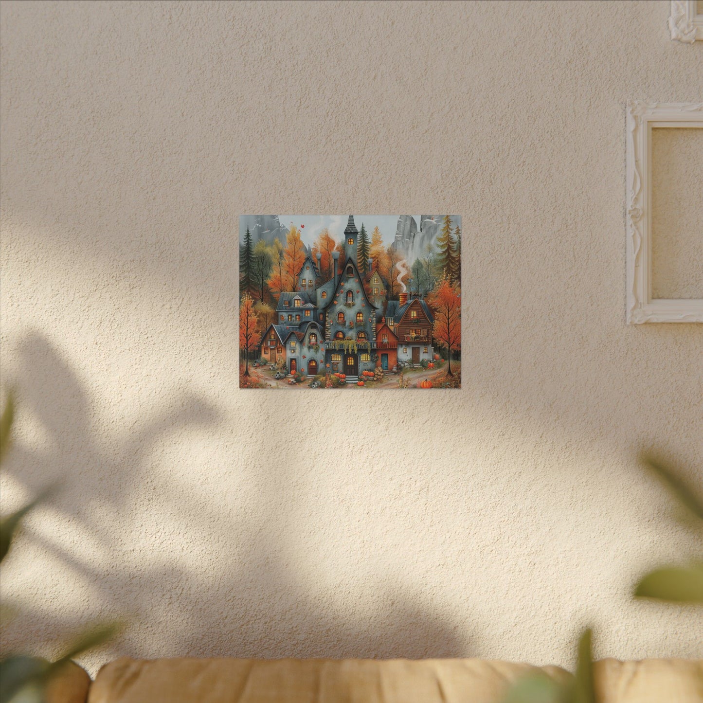 Charming Fall Village Canvas Collection #1