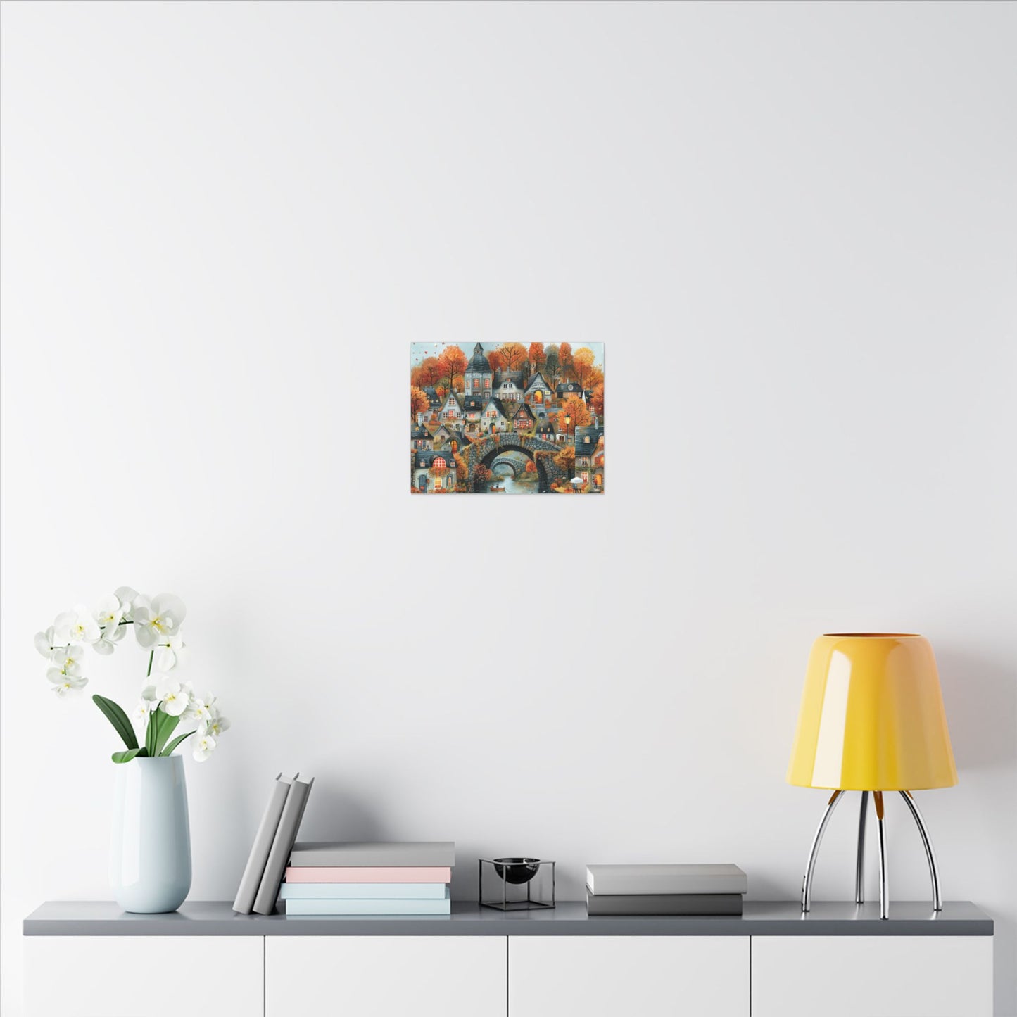 Charming Fall Village Canvas Collection #4