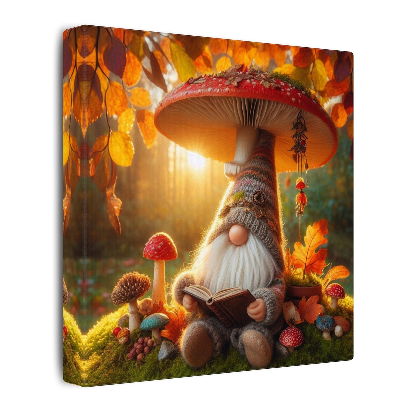 Autumn Gnome Canvas Wall Art