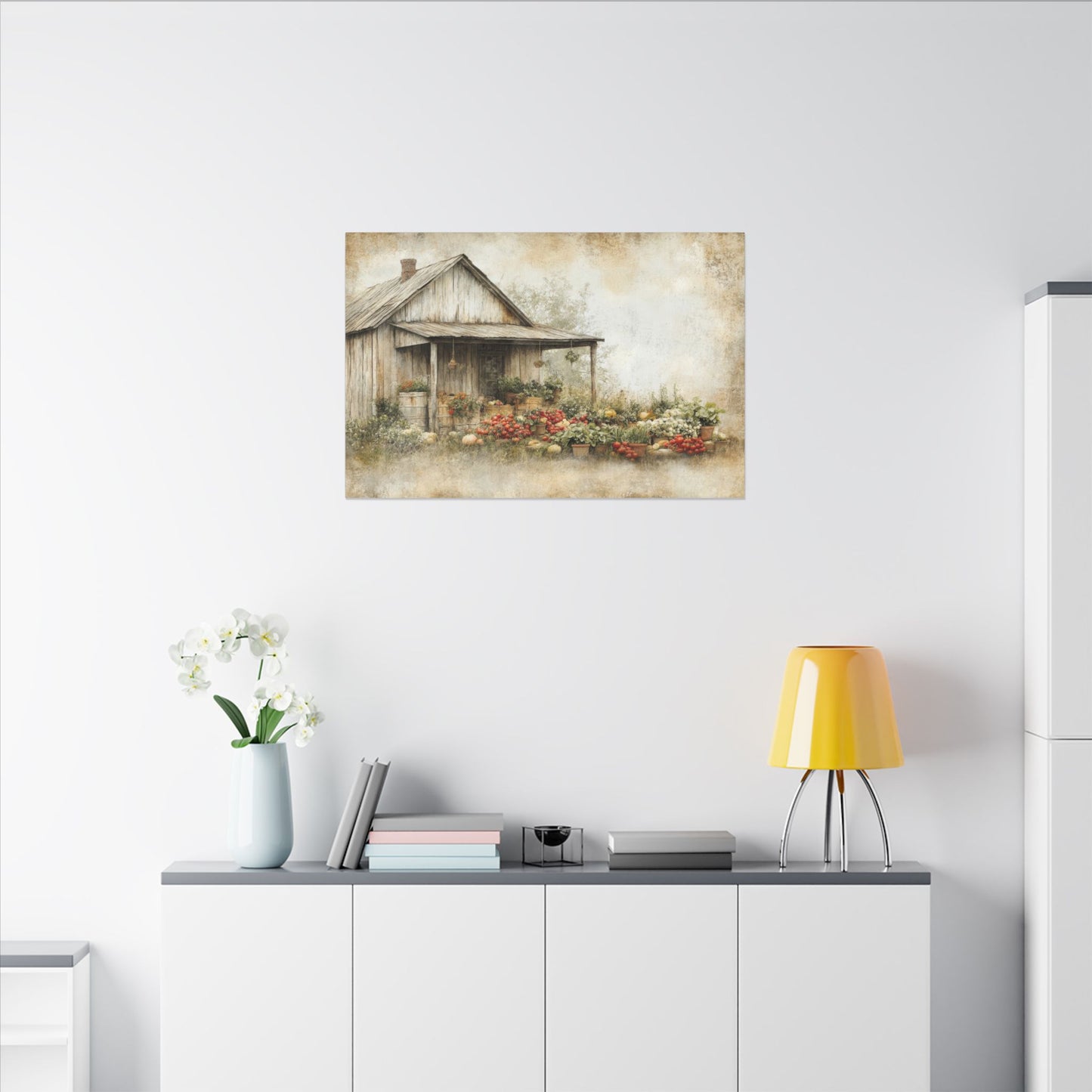 Vegetable Garden Shed Canvas Wall Art