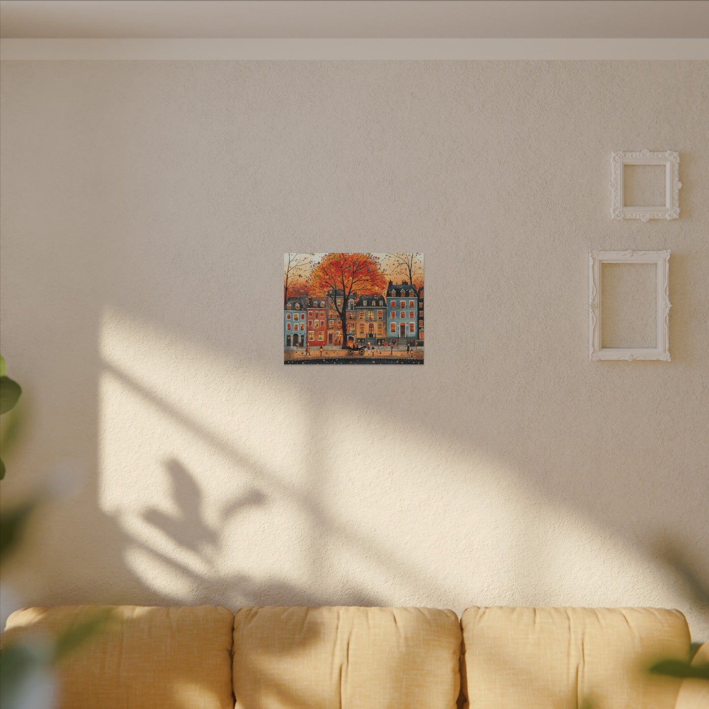 Charming Fall Village Canvas #6