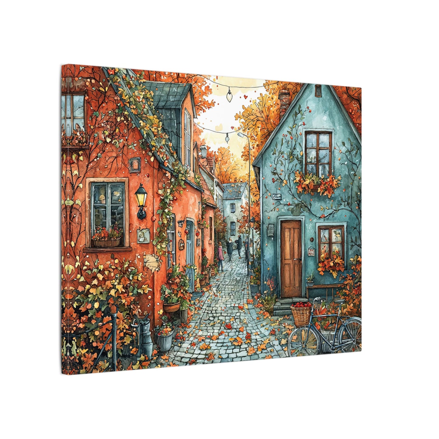 Charming Fall Village Canvas Collection #3