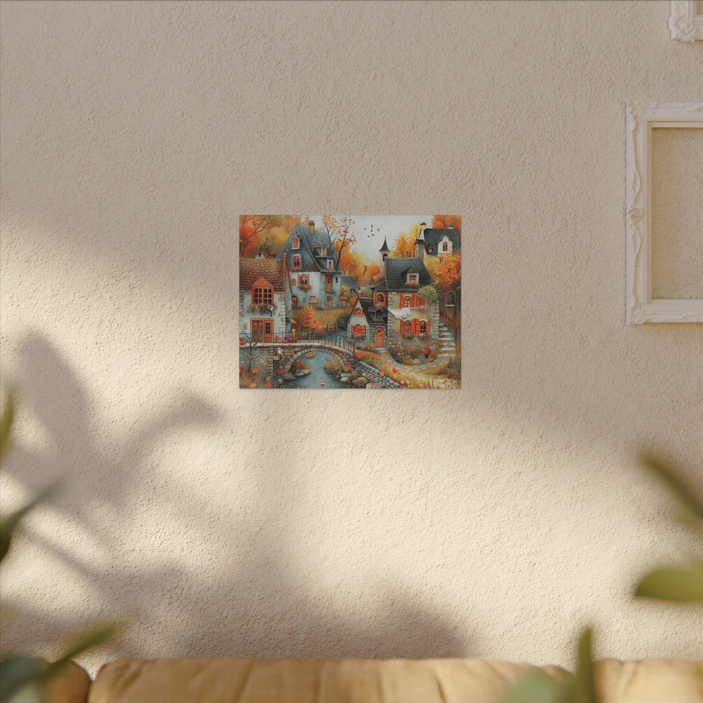 Charming Fall Village Canvas Collection #7