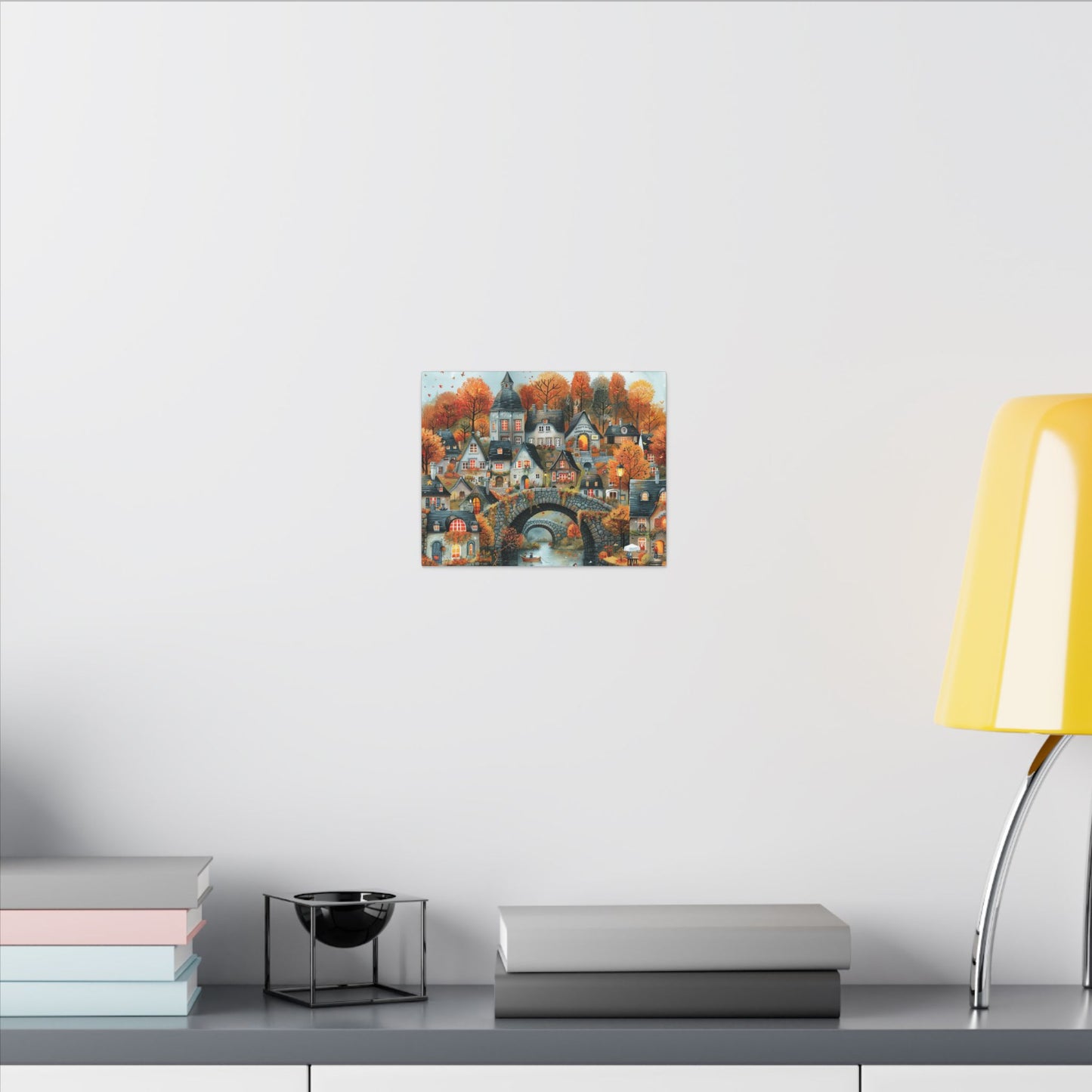 Charming Fall Village Canvas Collection #4