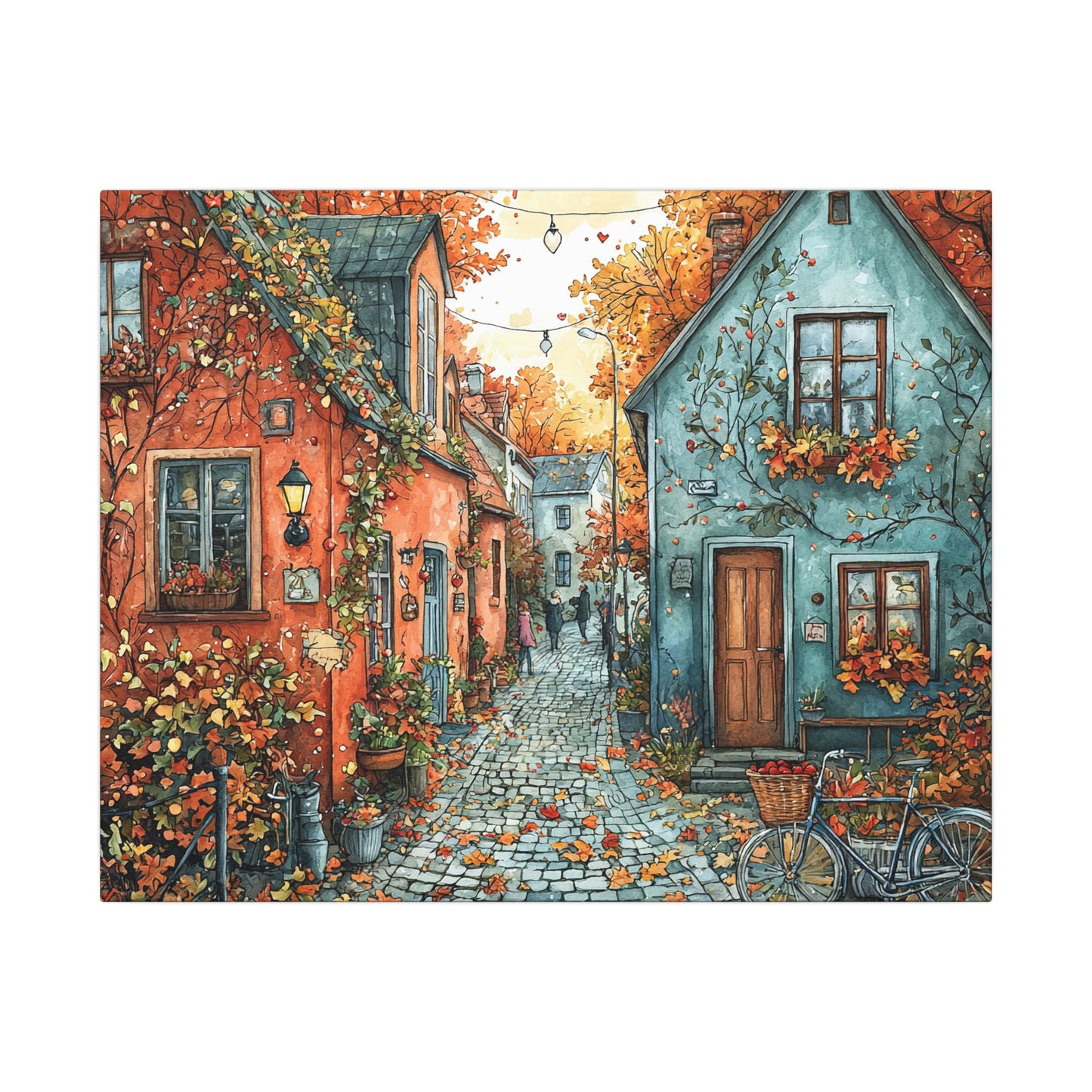 Charming Fall Village Canvas Collection #3