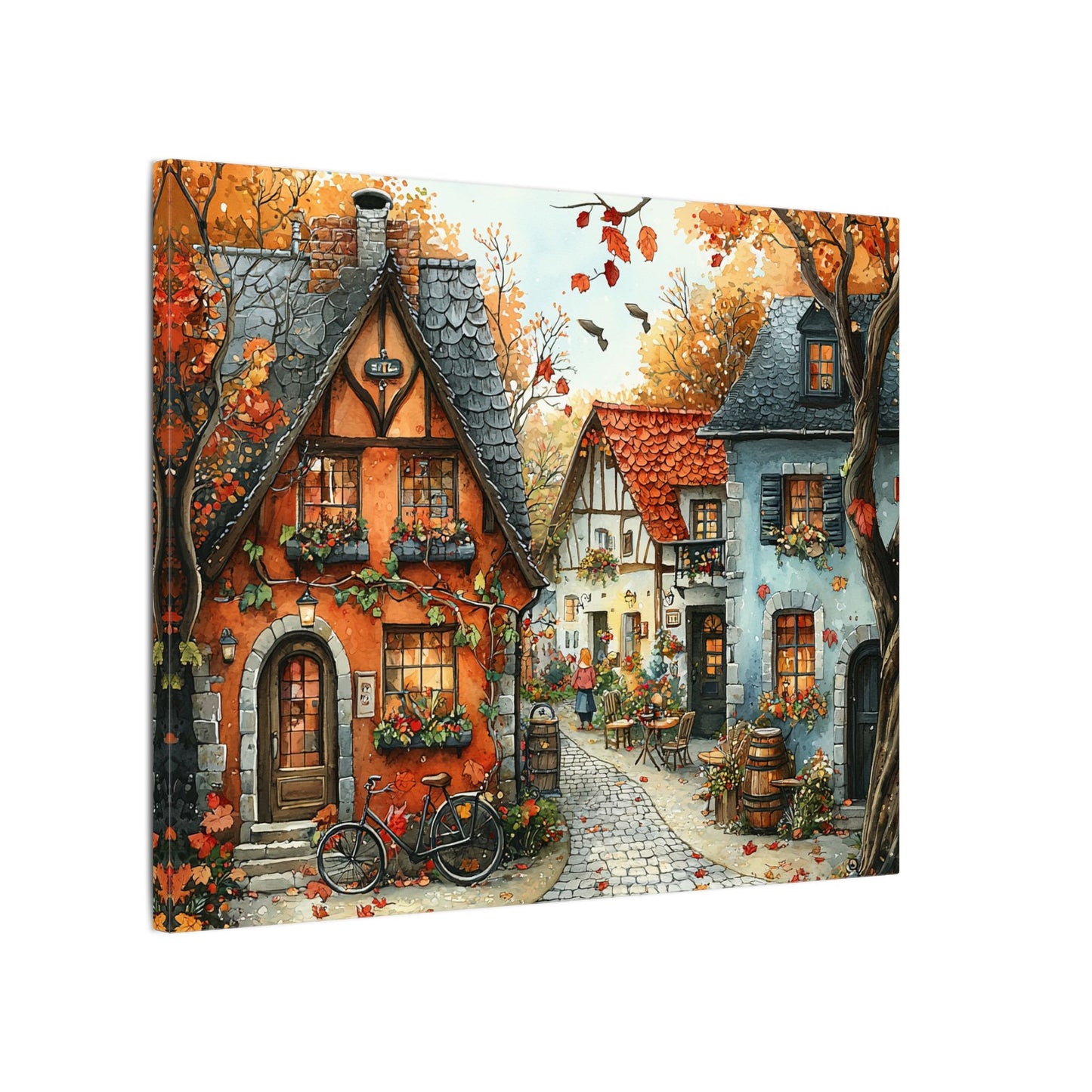 Charming Fall Village Canvas Collection #5