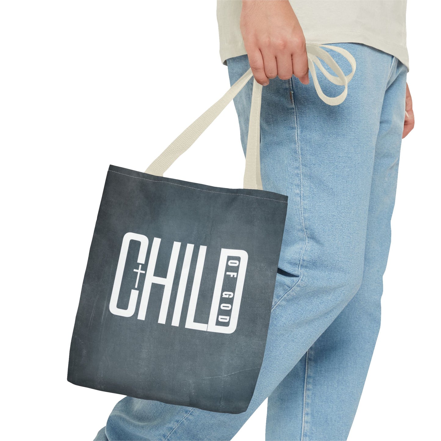 Child of God Blue Tote Bag
