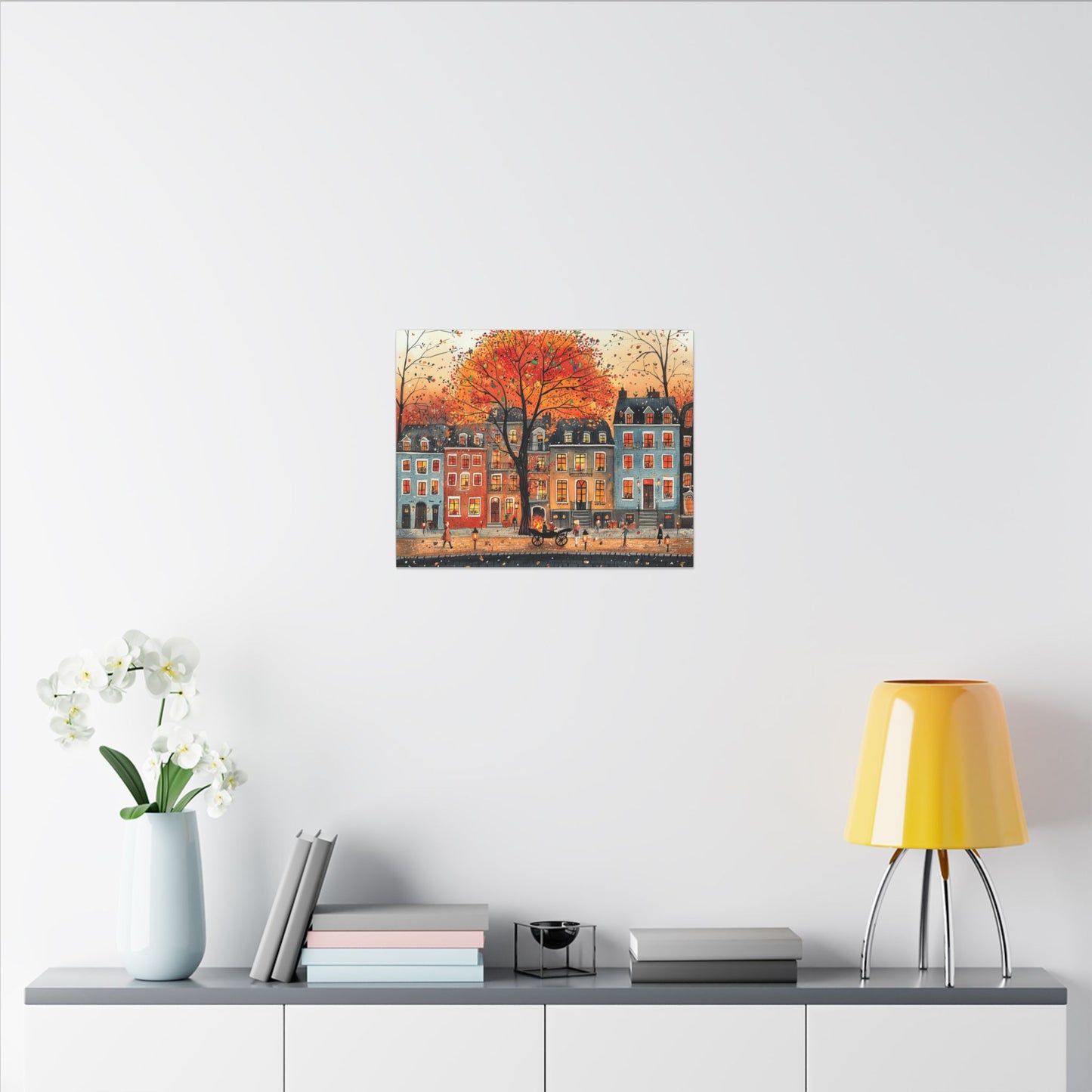 Charming Fall Village Canvas #6
