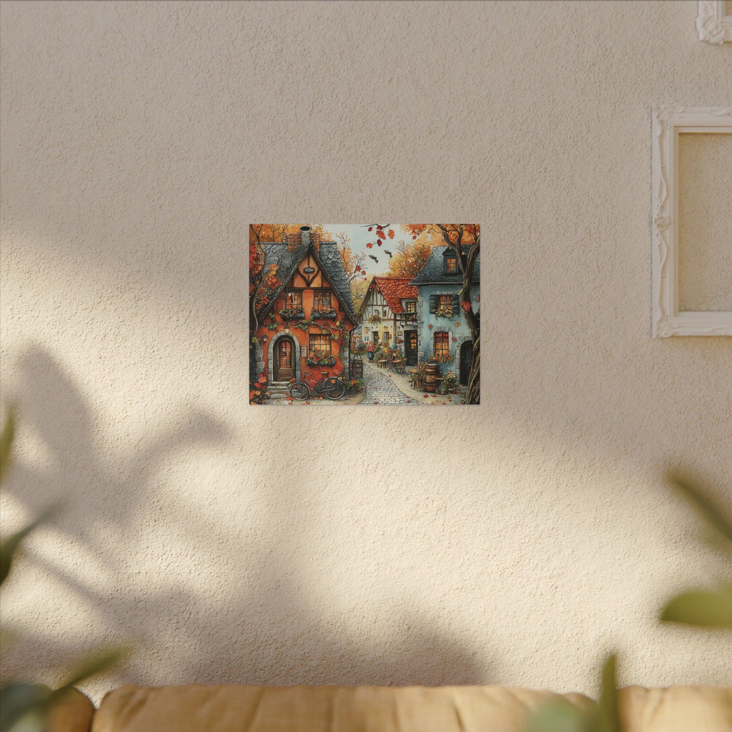 Charming Fall Village Canvas Collection #5