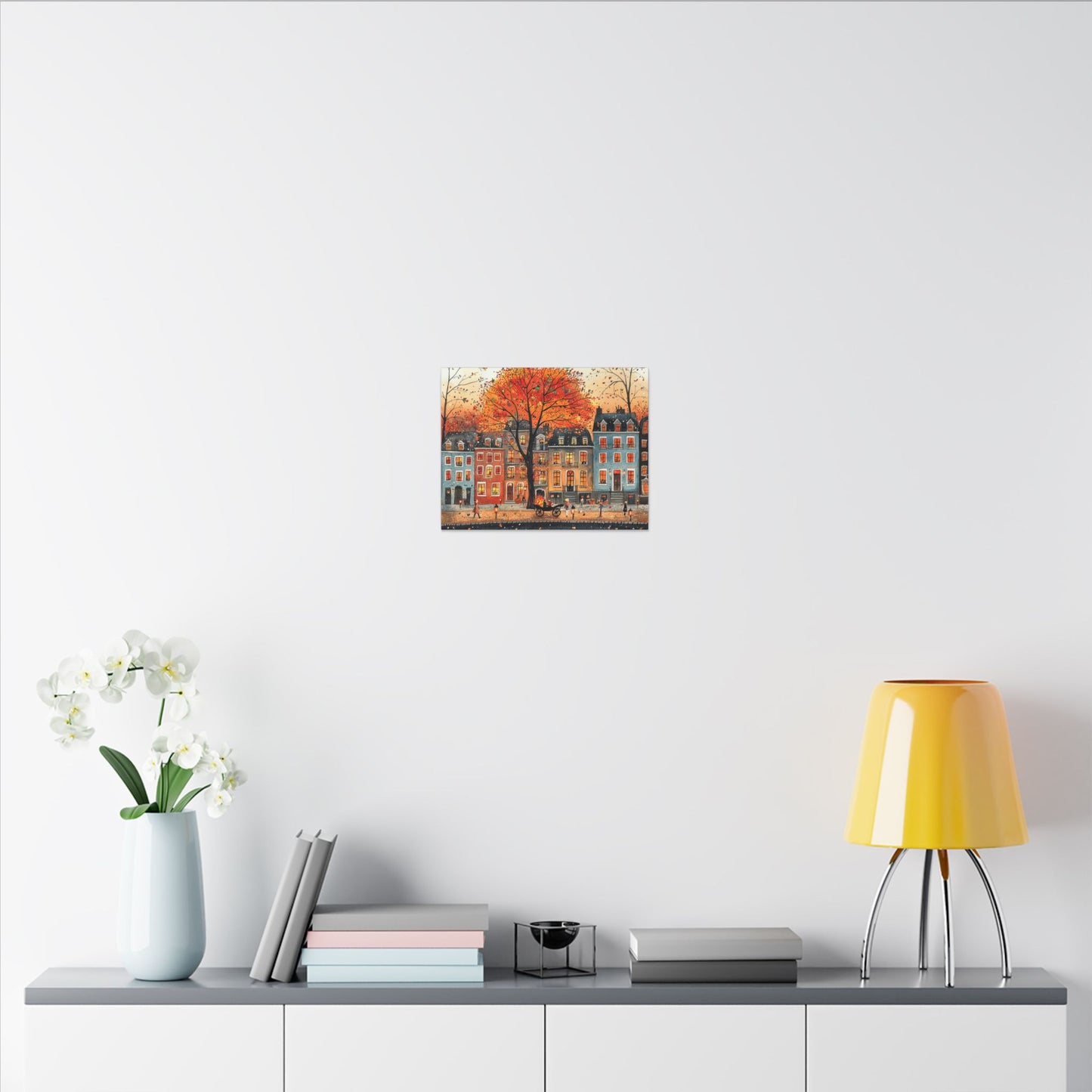 Charming Fall Village Canvas #6