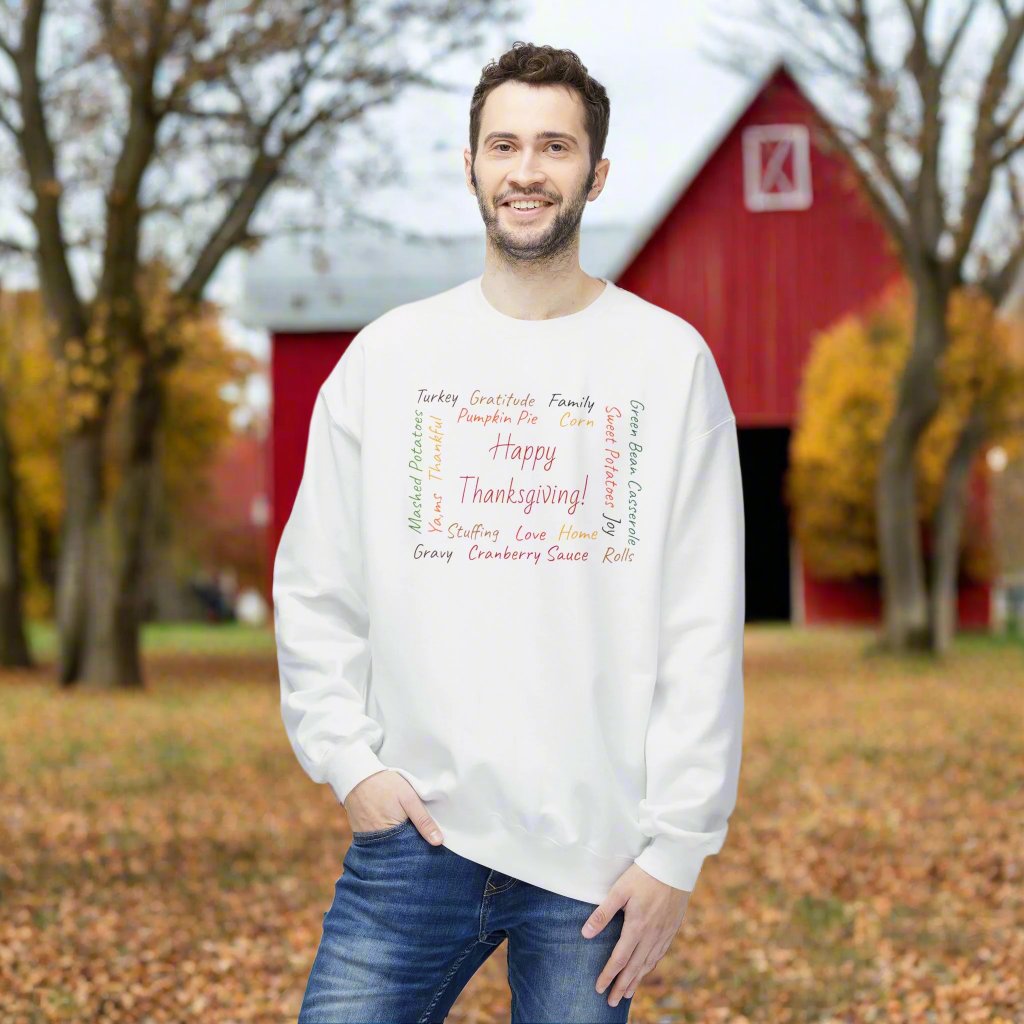 Happy Thanksgiving Fleece Sweatshirt