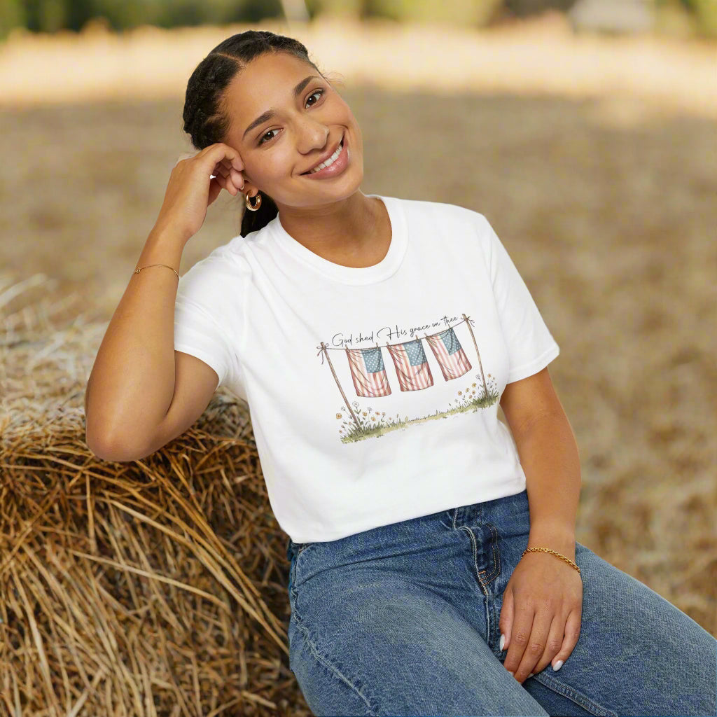 God Shed His Grace Softstyle T-Shirt