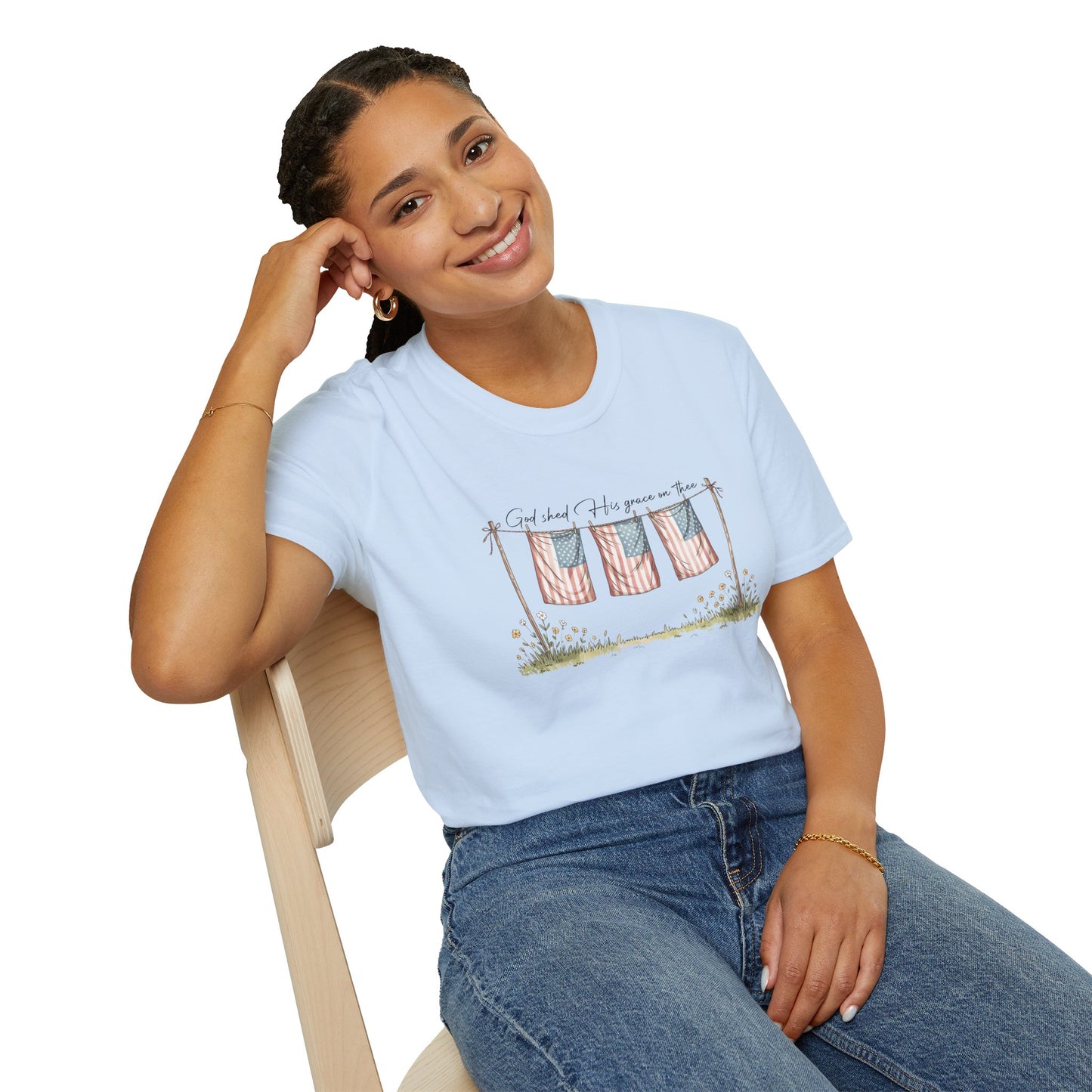 God Shed His Grace Softstyle T-Shirt